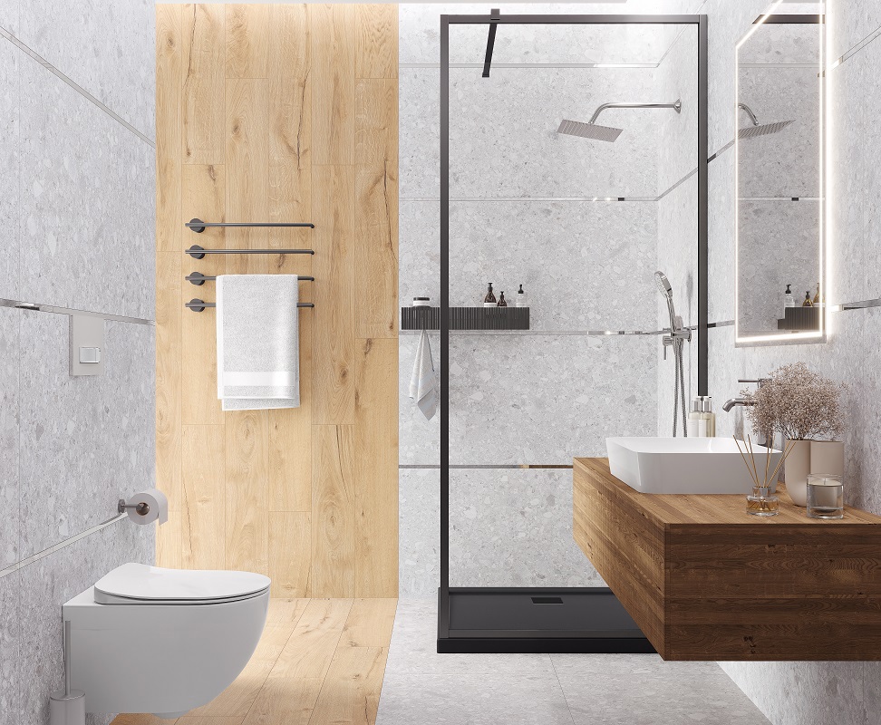 Изображение товара Керамогранит Laparet Matrix 60х60 см серый глянцевый для пола и стен