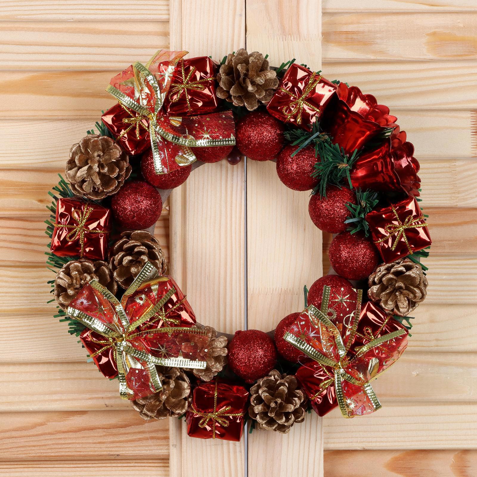 Изображение товара Рождественский венок Зимнее волшебство ø 22 см с декором для дома и офиса