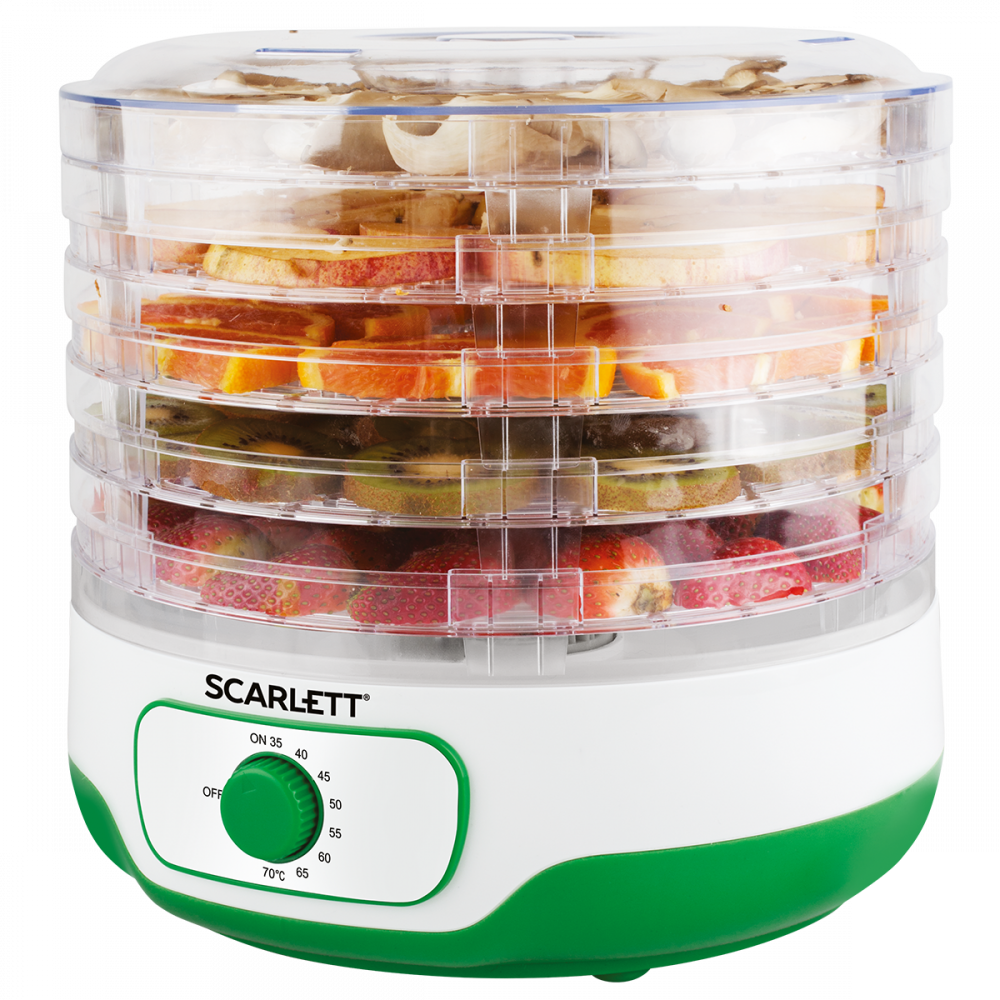Изображение товара Сушилка для овощей и фруктов Scarlett SC-FD421015 5 ярусов 250 Вт