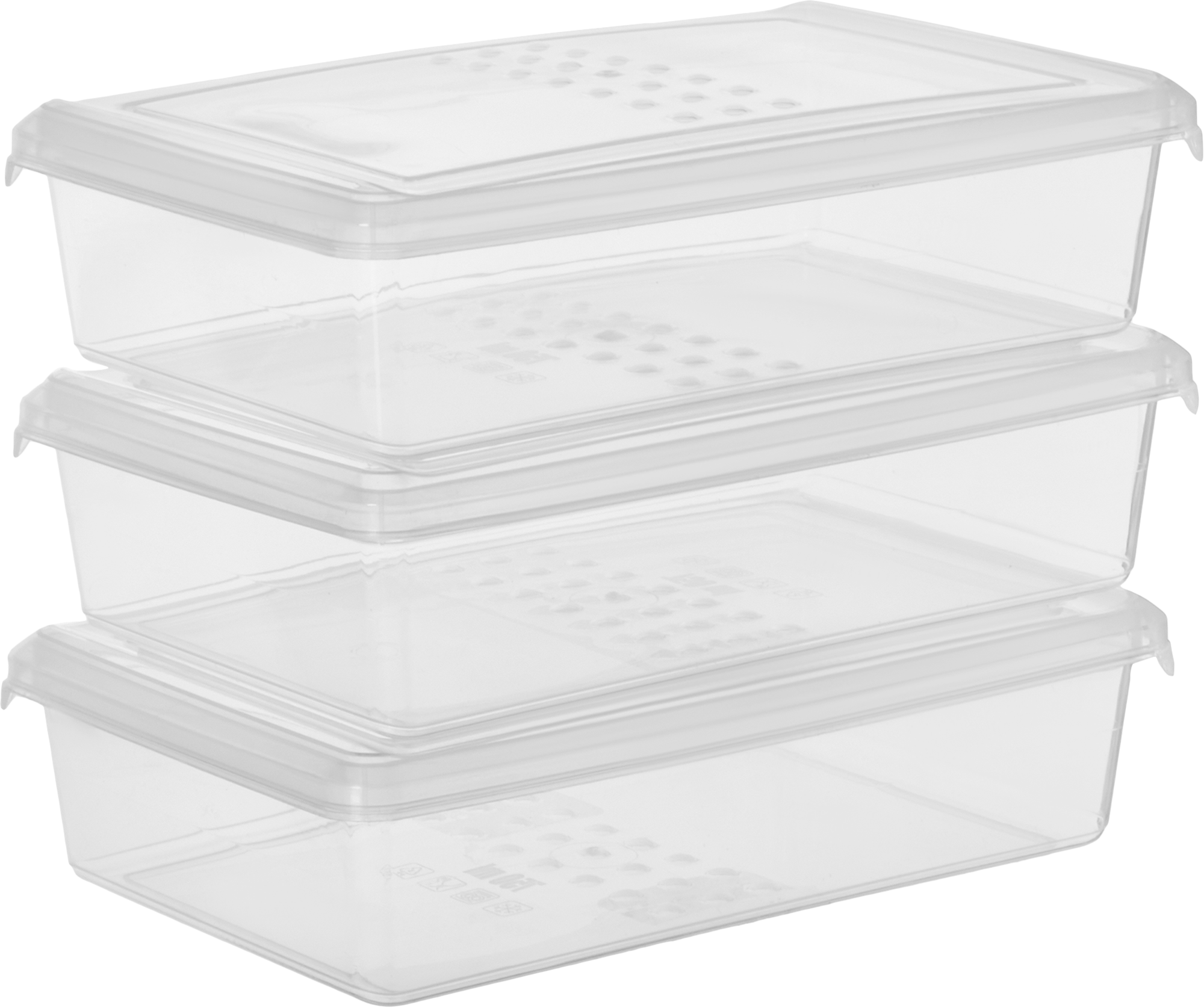 Изображение товара Контейнер для заморозки продуктов Delinia 0.75 л 3 шт прозрачный пластик