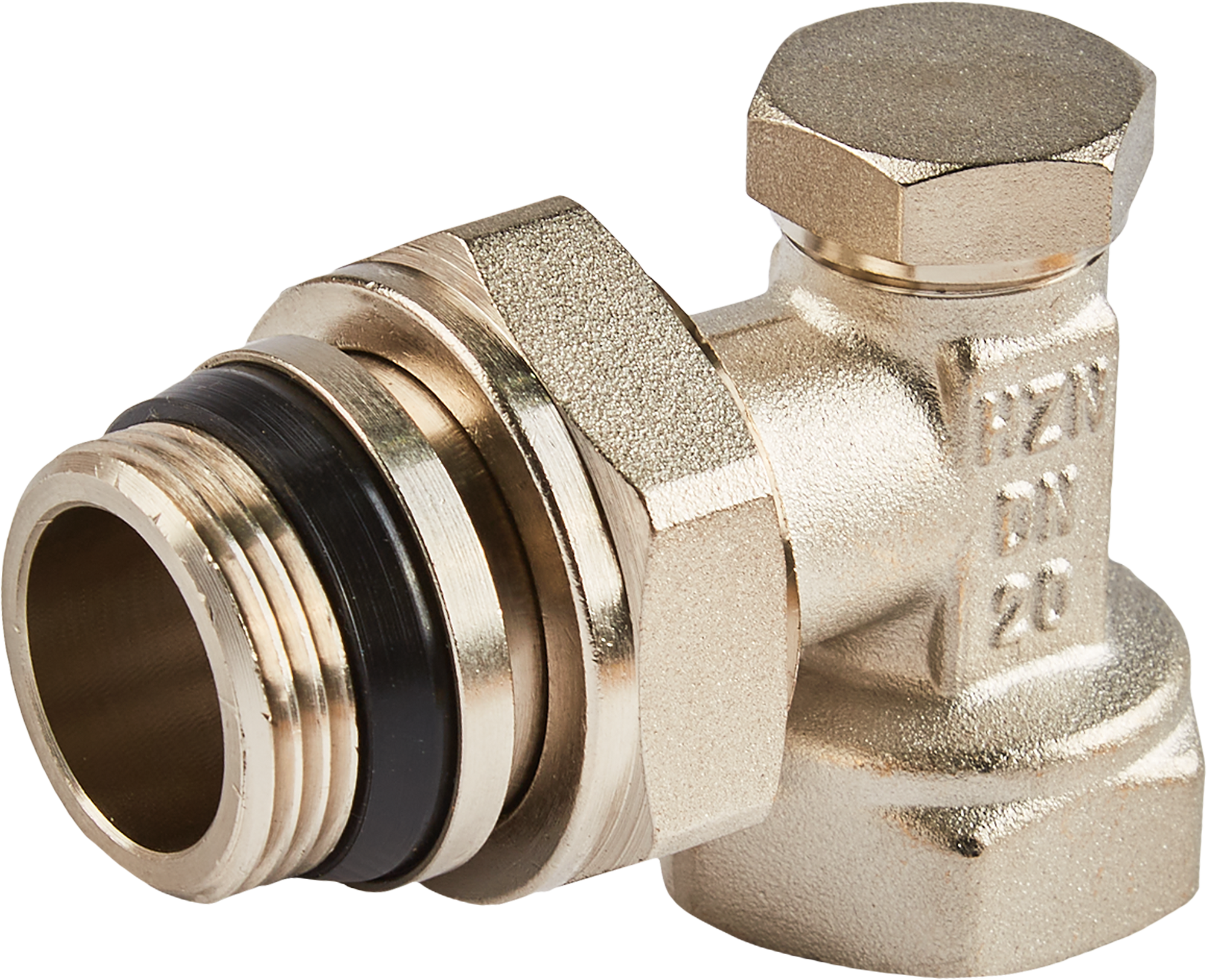 Запорный клапан для радиатора угловой Heizen 3/4" латунь