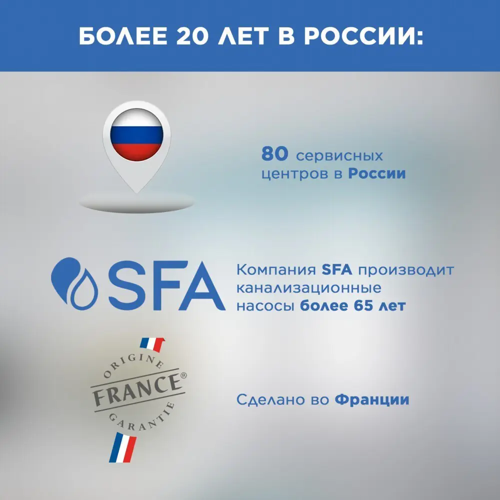 Санитарный насос SFA Sanivite 400 Вт 103 л/мин - 7