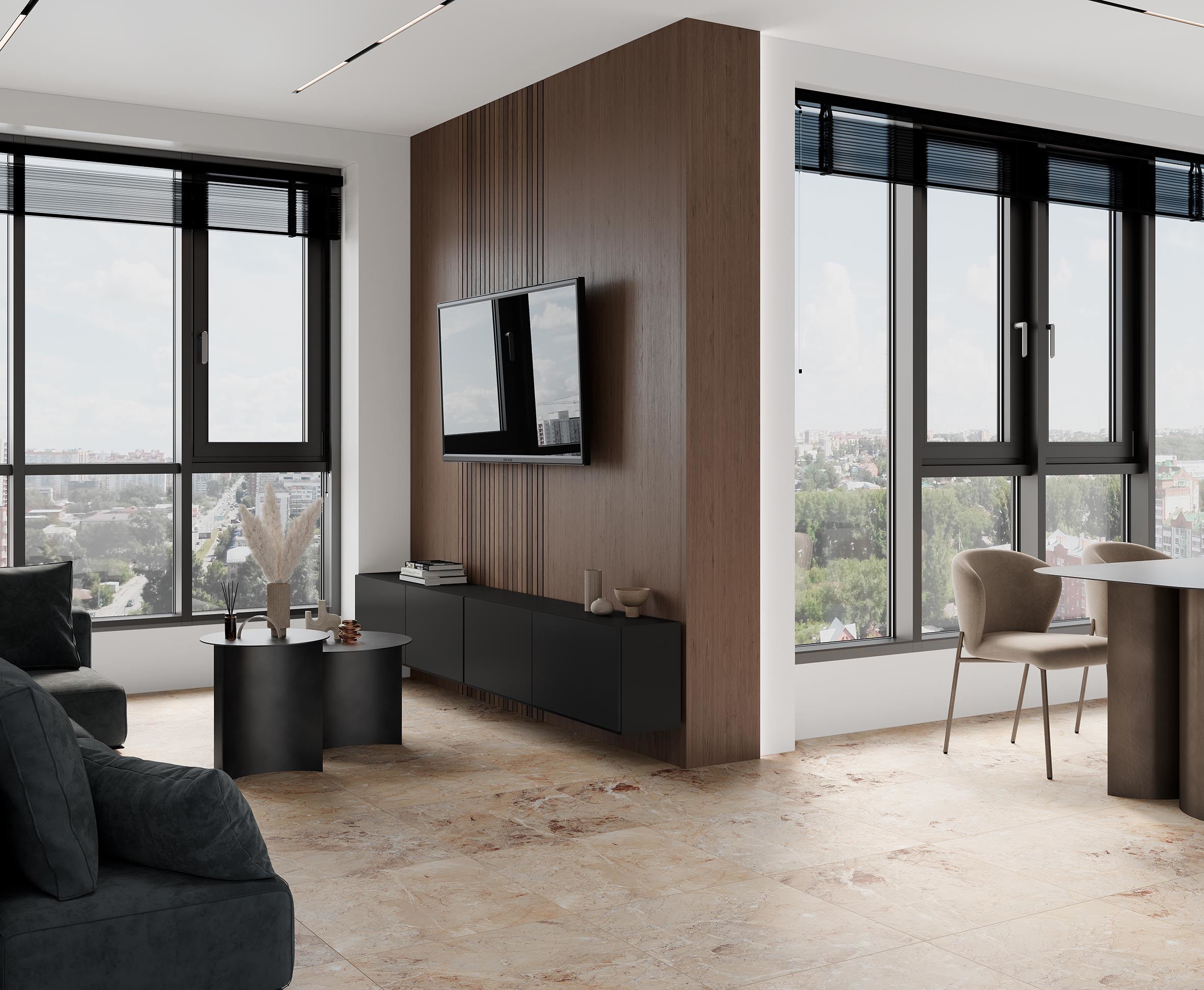 Изображение товара Керамогранит Laparet Brecia Antic Brown 60x60 см, матовый, бежевый, 1.44 м2