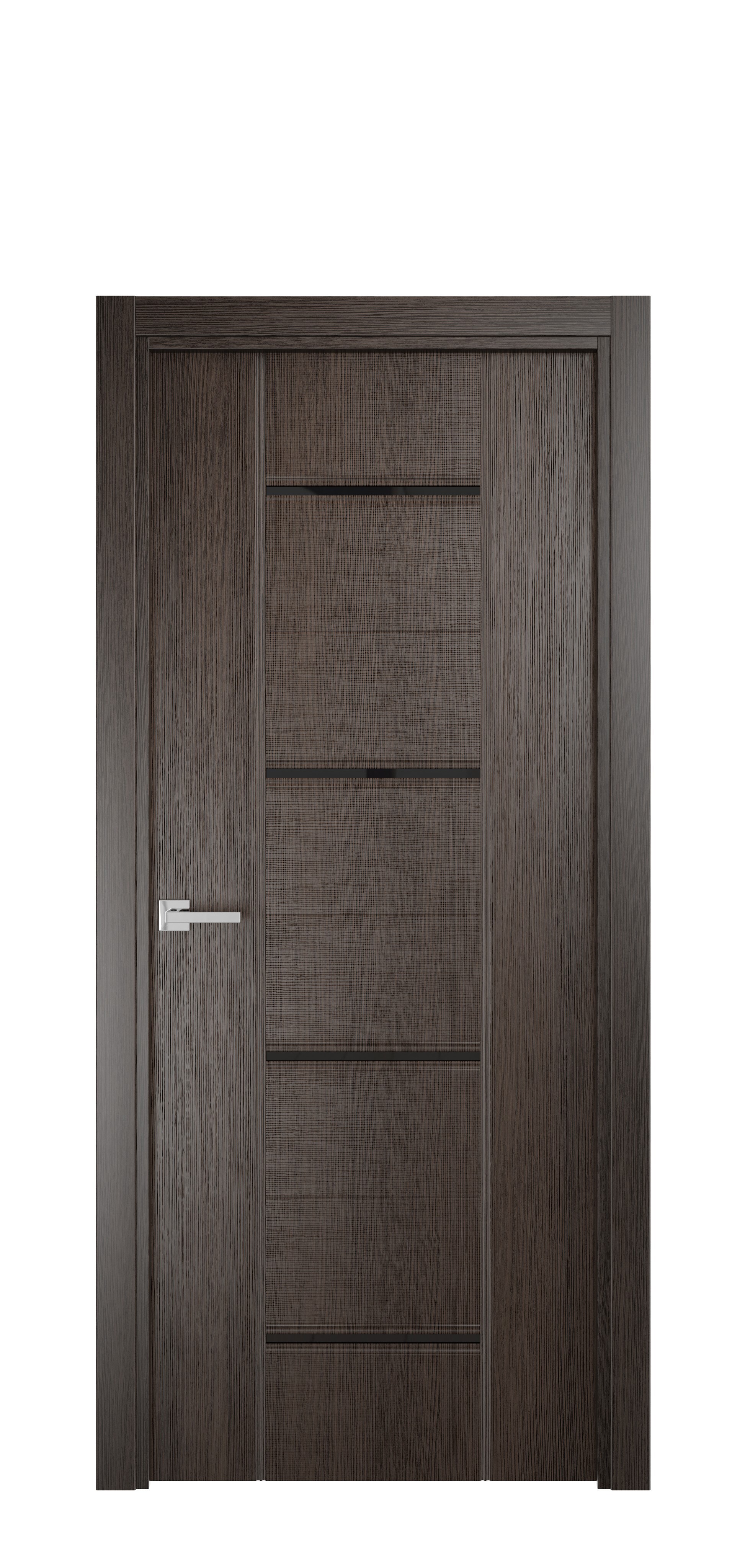 Изображение товара Дверь межкомнатная остекленная без замка и петель в комплекте Виктория 200x60 см финиш-бумага цвет венге