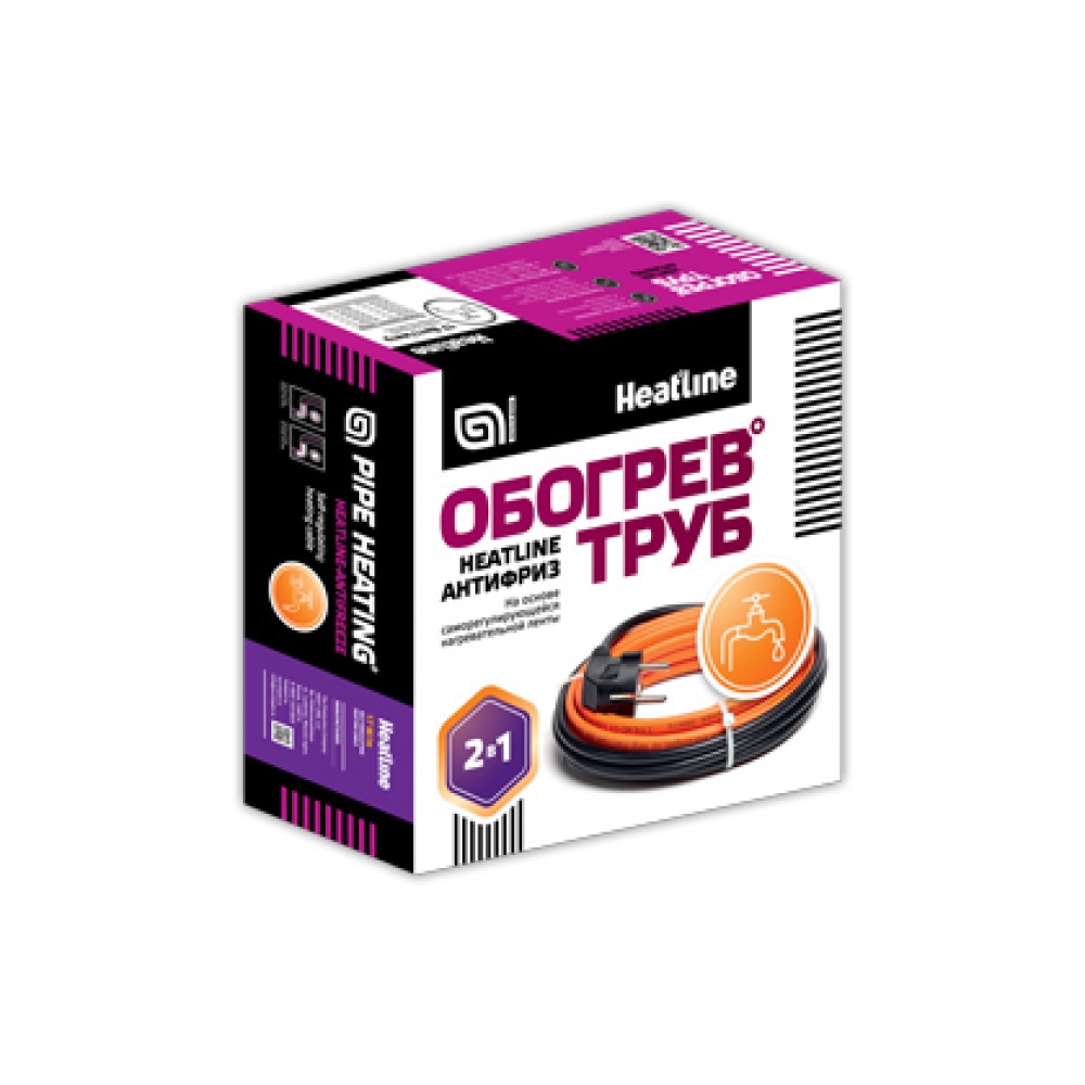 Изображение товара Греющий кабель для обогрева труб Heatline 25 м 425 Вт