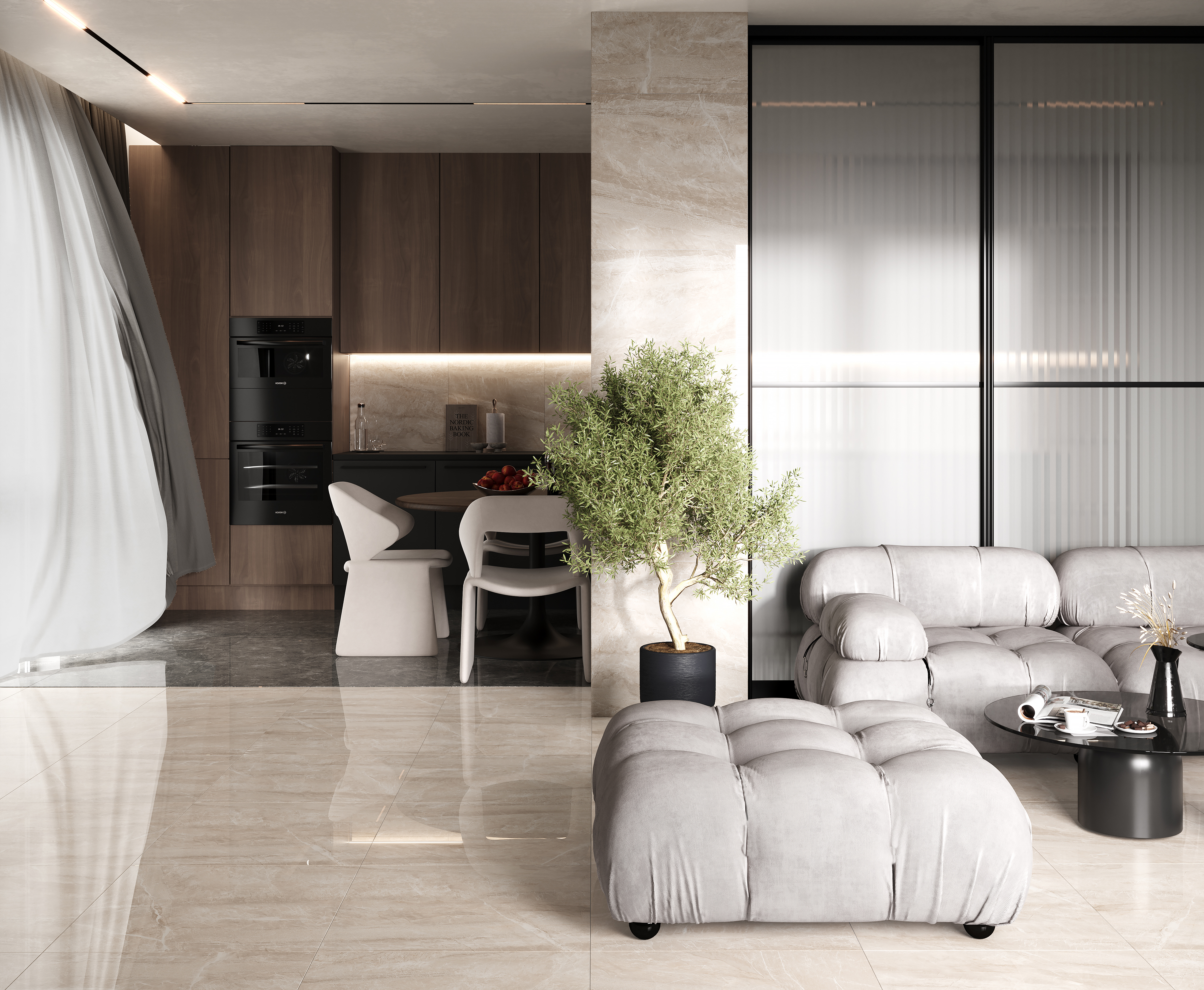 Изображение товара Керамогранит Laparet 60x60 см бежевый с мраморным эффектом для интерьера