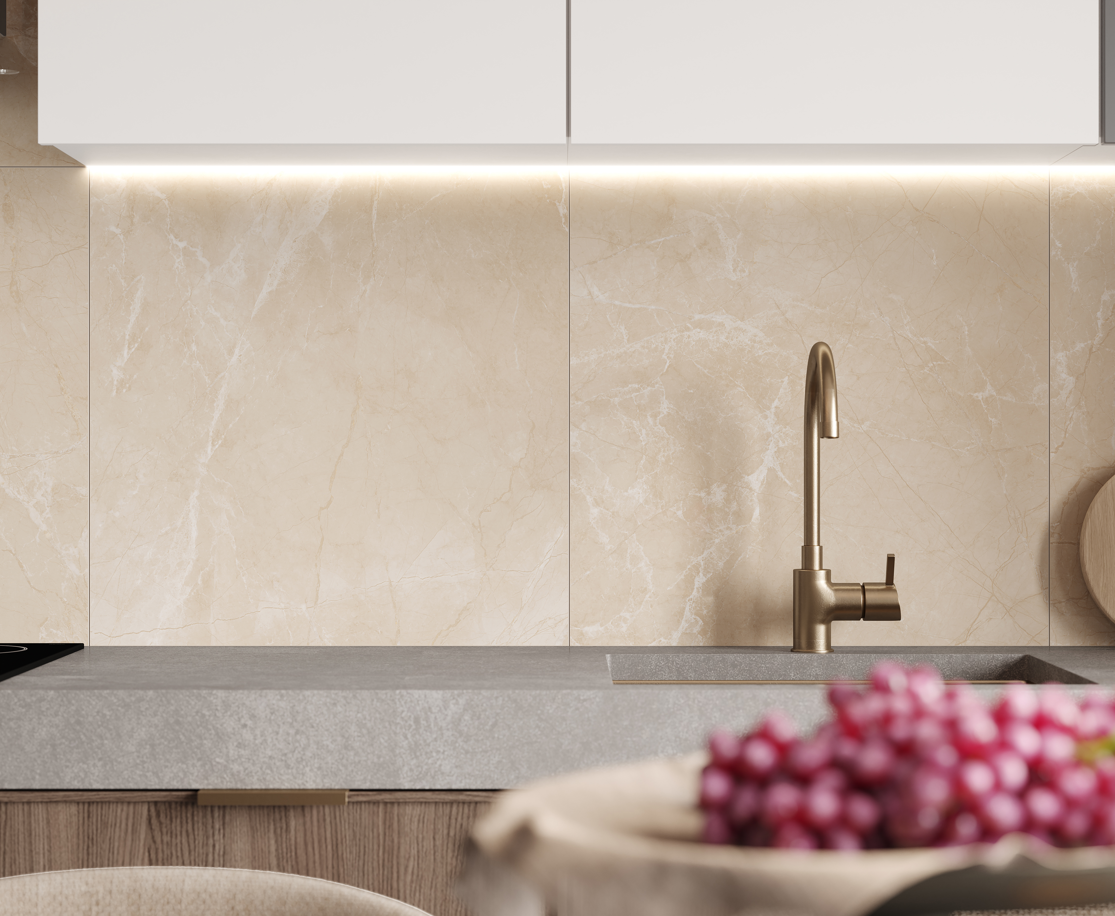 Изображение товара Керамогранит Laparet 60x60 см бежевый мрамор глянцевый для интерьера и пола