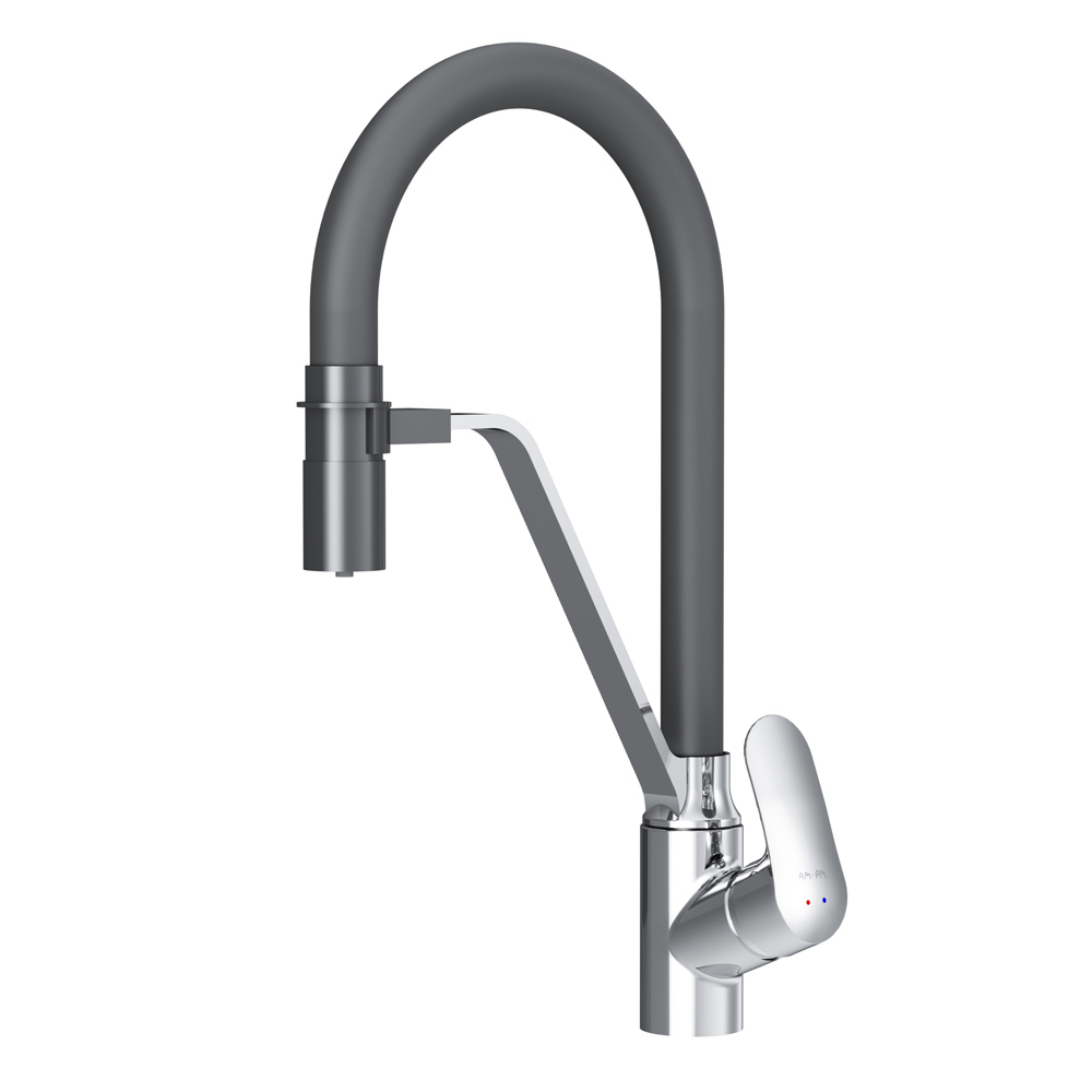 Изображение товара Смеситель для кухни c фильтром однорычажный Dorff Prime new высота 22 см латунь цвет хром