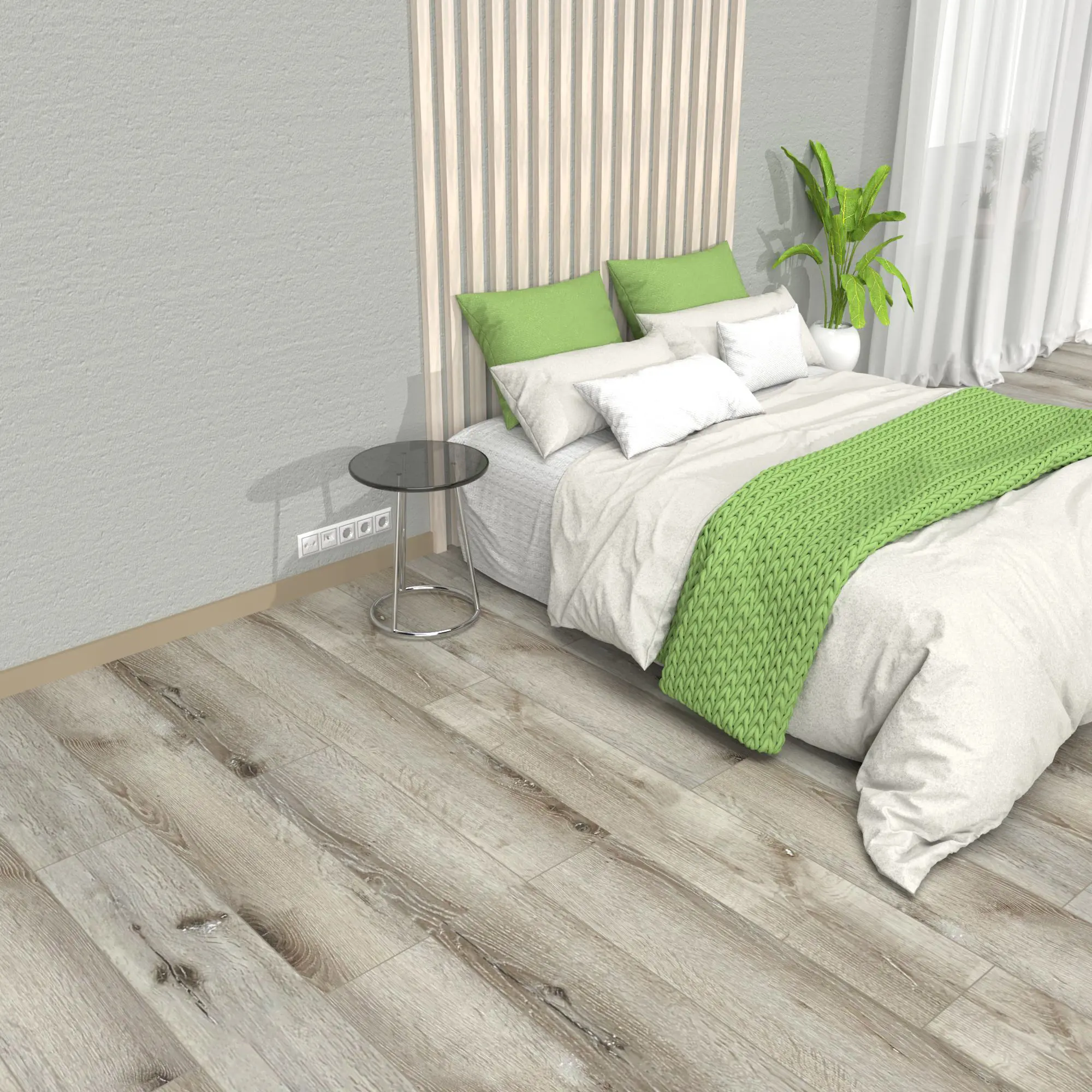 SPC плитка «Дуб Лассен» 33 класс 4 фаски толщина 3.5 мм 2.56 м²