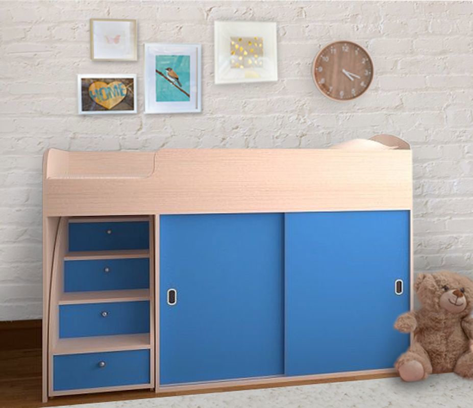 Изображение товара Кровать-чердак Кариви Малыш 164x110 см из ЛДСП для детей