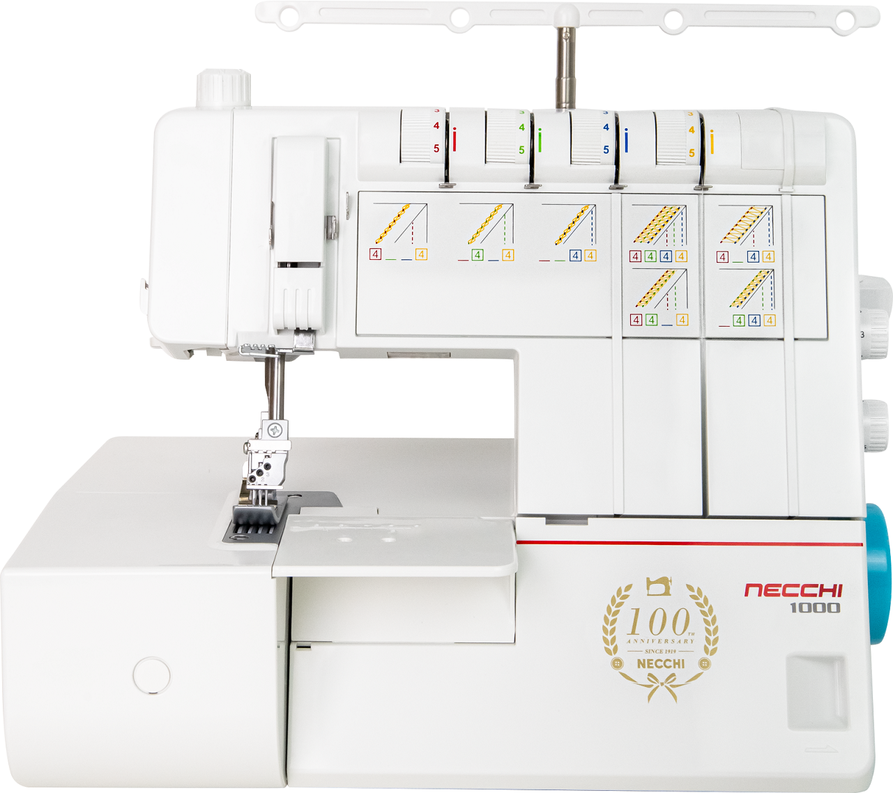 Изображение товара Оверлок электромеханический Necchi 1000 1300 ст/мин цвет белый