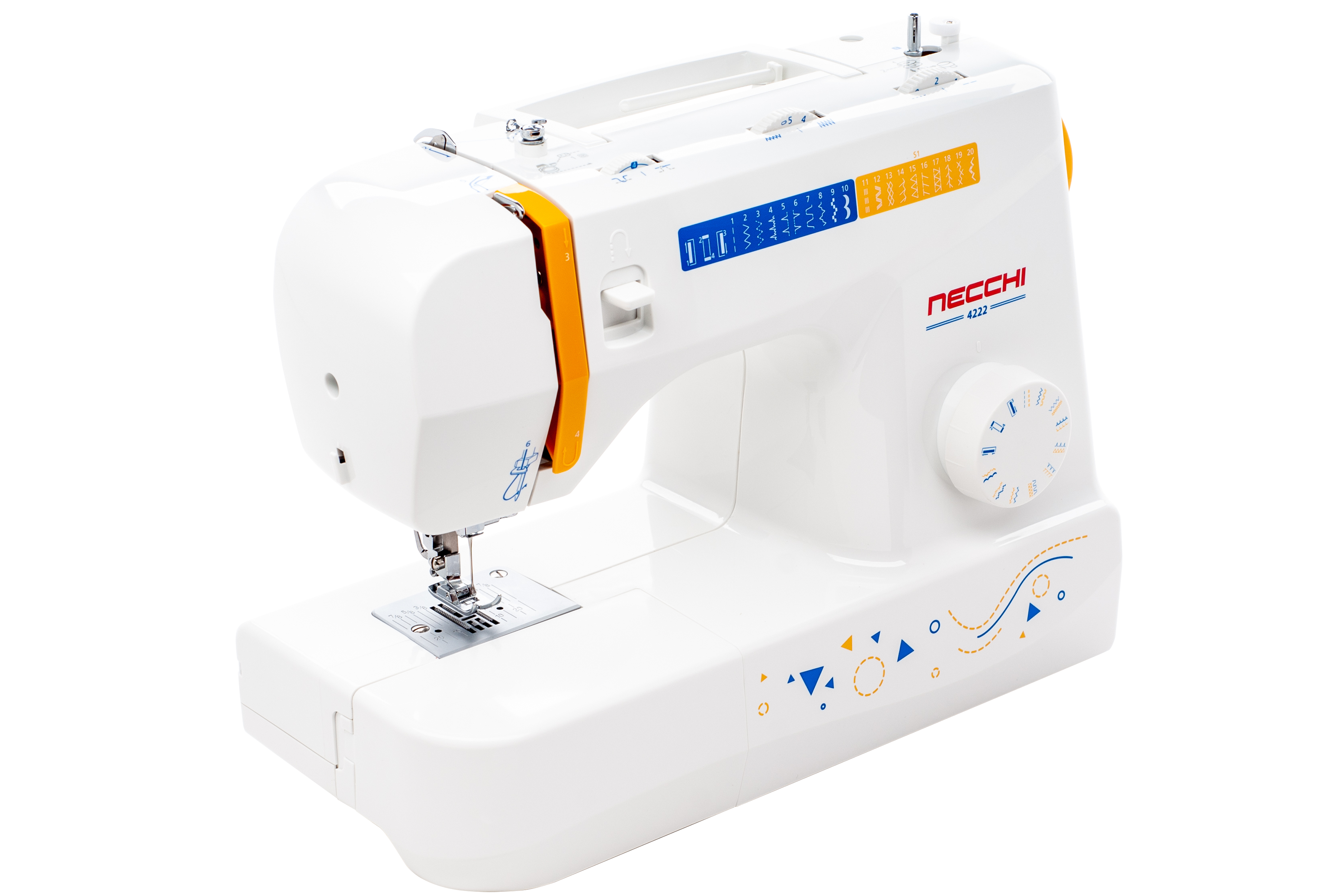Изображение товара Электромеханическая швейная машина Necchi 4222, 600 ст/мин, белая