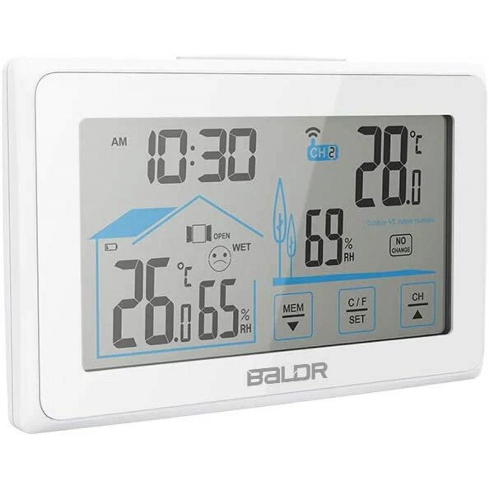 Изображение товара Метеостанция BALDR B0340ST2H2-white с внешним датчиком и индикатором открытия окна Изображение товара Метеостанция BALDR B0340ST2H2-white с внешним датчиком и индикатором открытия окна