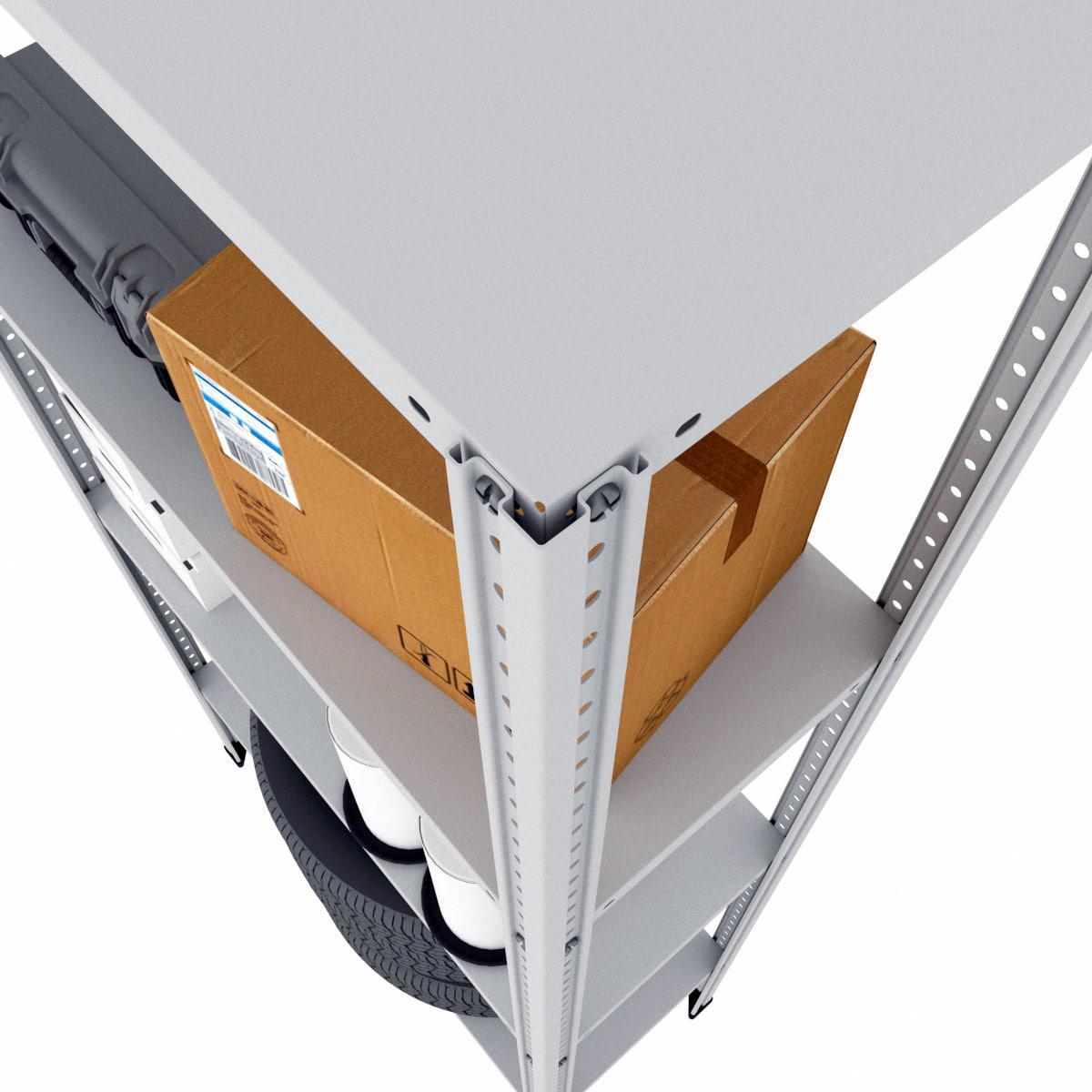 Изображение товара Металлический стеллаж Metos 100x221x40 см для гаража склада и офиса