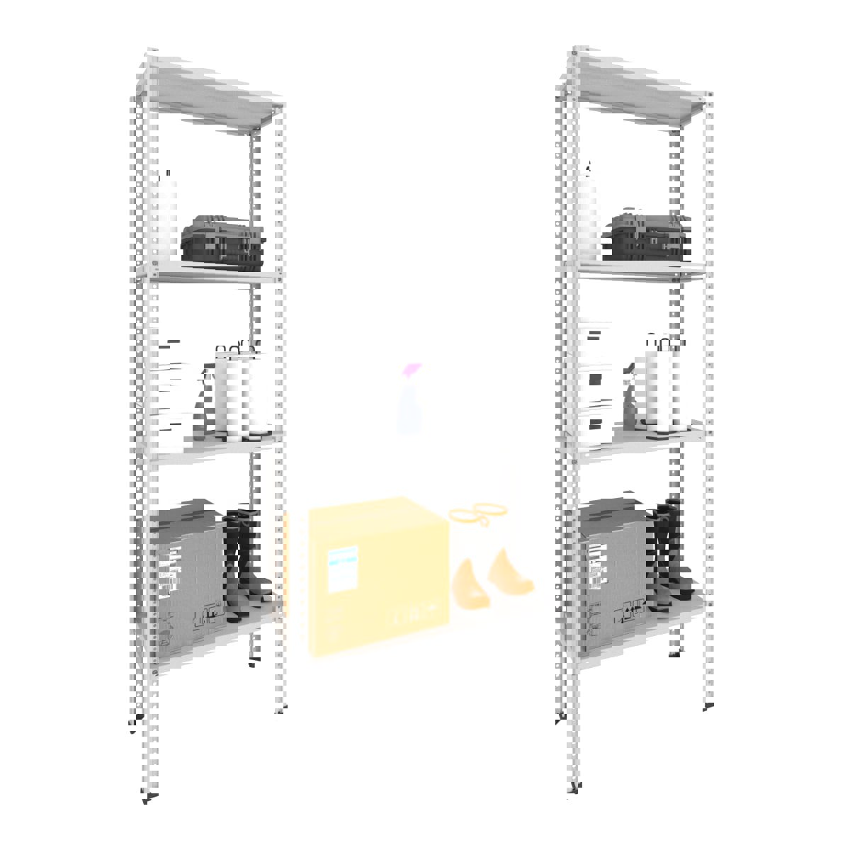 Изображение товара Стеллаж Metos 100x195x50 см сталь цвет серый нагрузка на полку до 150 кг