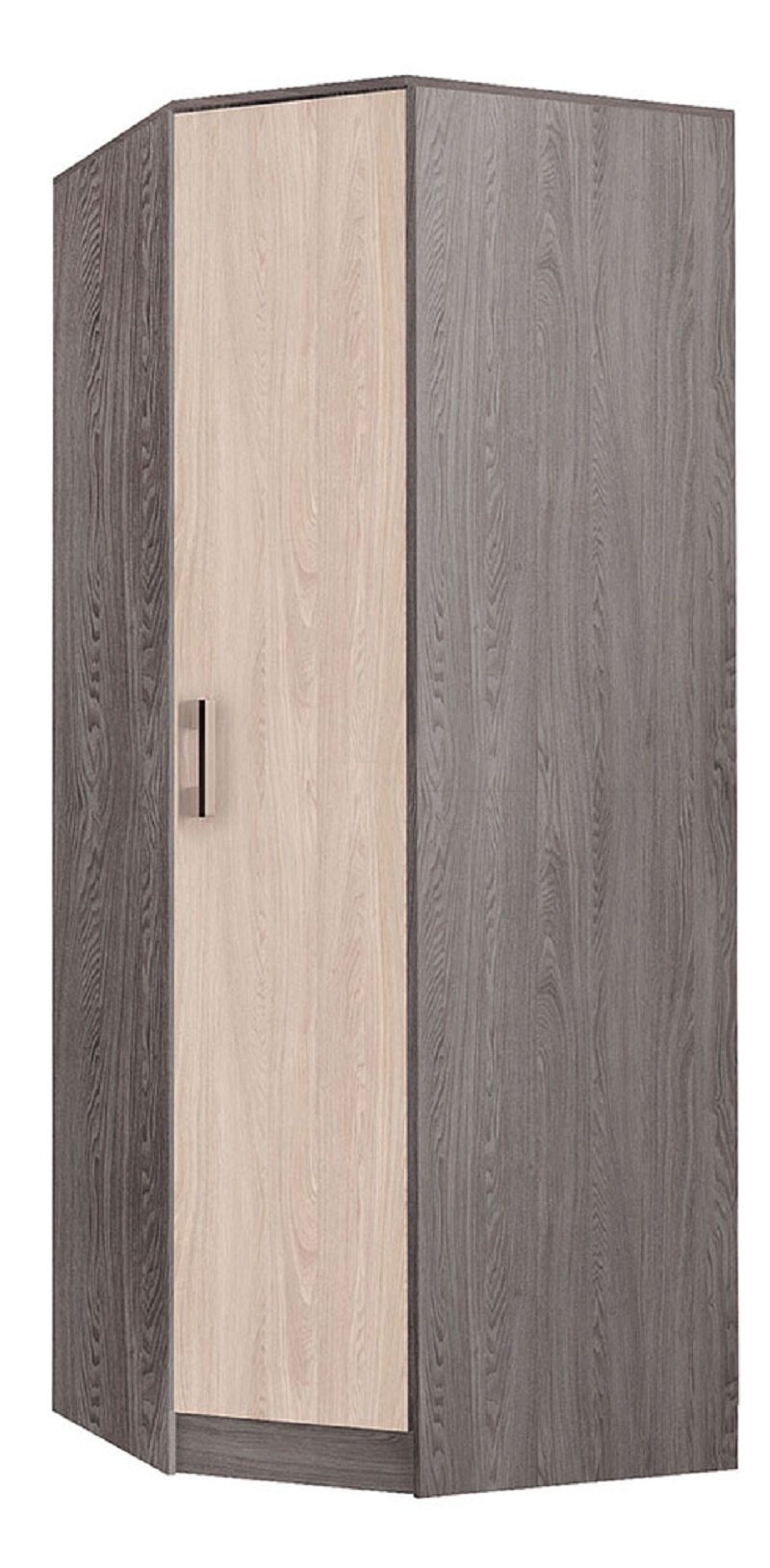 Изображение товара Угловой шкаф распашной BTS 75x212x75 см в цвете венге с дубом серия Белла