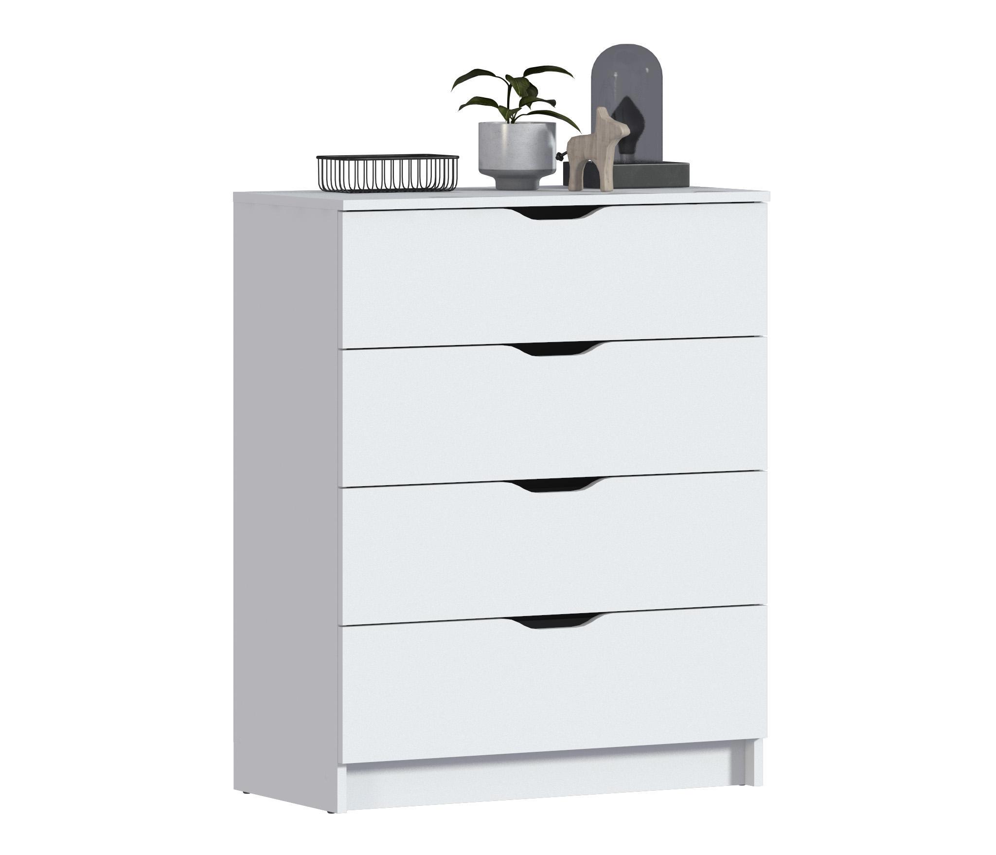 Изображение товара Комод Столплит Бруклин СБ-3250 4 ящика белый 78x39x97 см