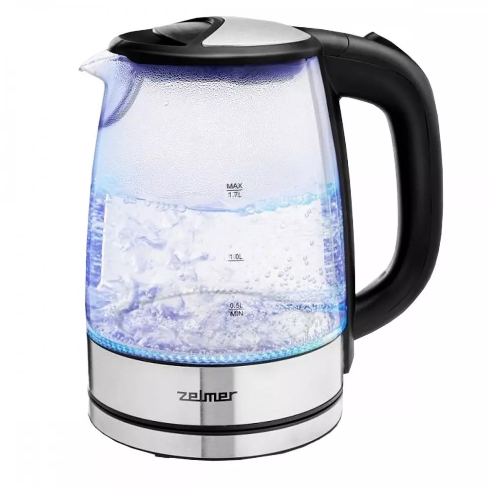 Изображение товара Электрический чайник Zelmer ZCK8024 1.7 л нержавеющая сталь стекло подсветка