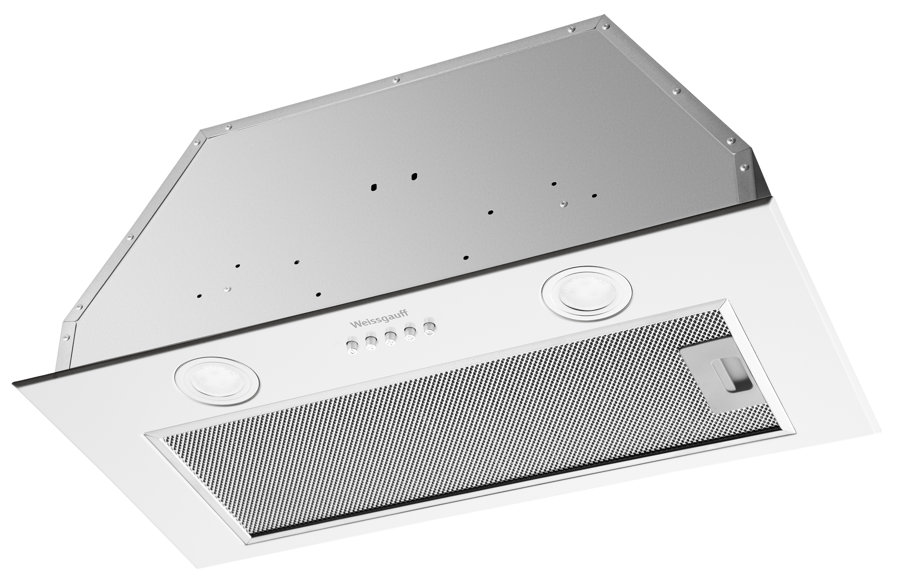 Изображение товара Встроенная вытяжка Weissgauff Dubhe 60 pb wh 60 см белая высокая производительность