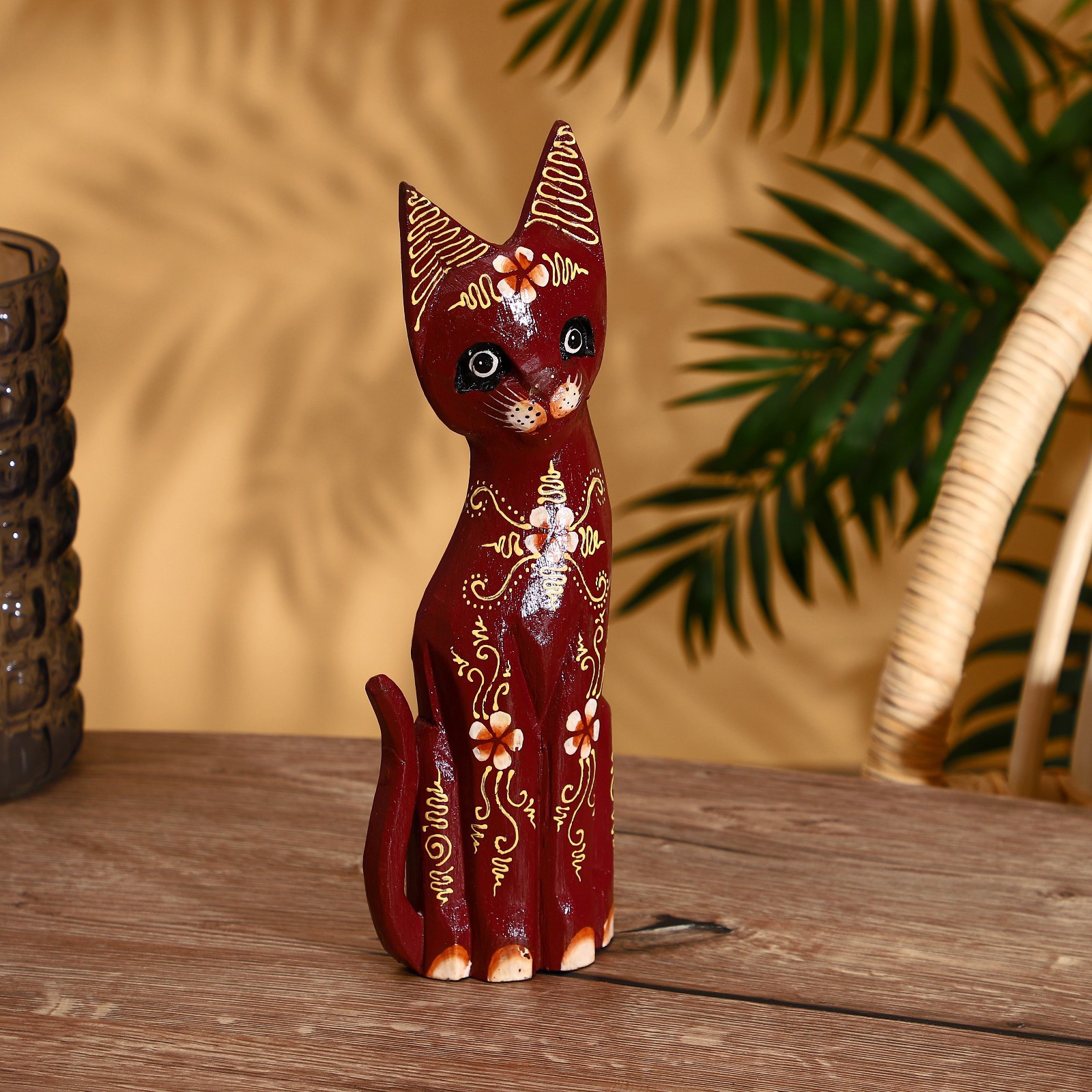 Изображение товара Интерьерный сувенир "Кошка с чёрными глазками" 30 см