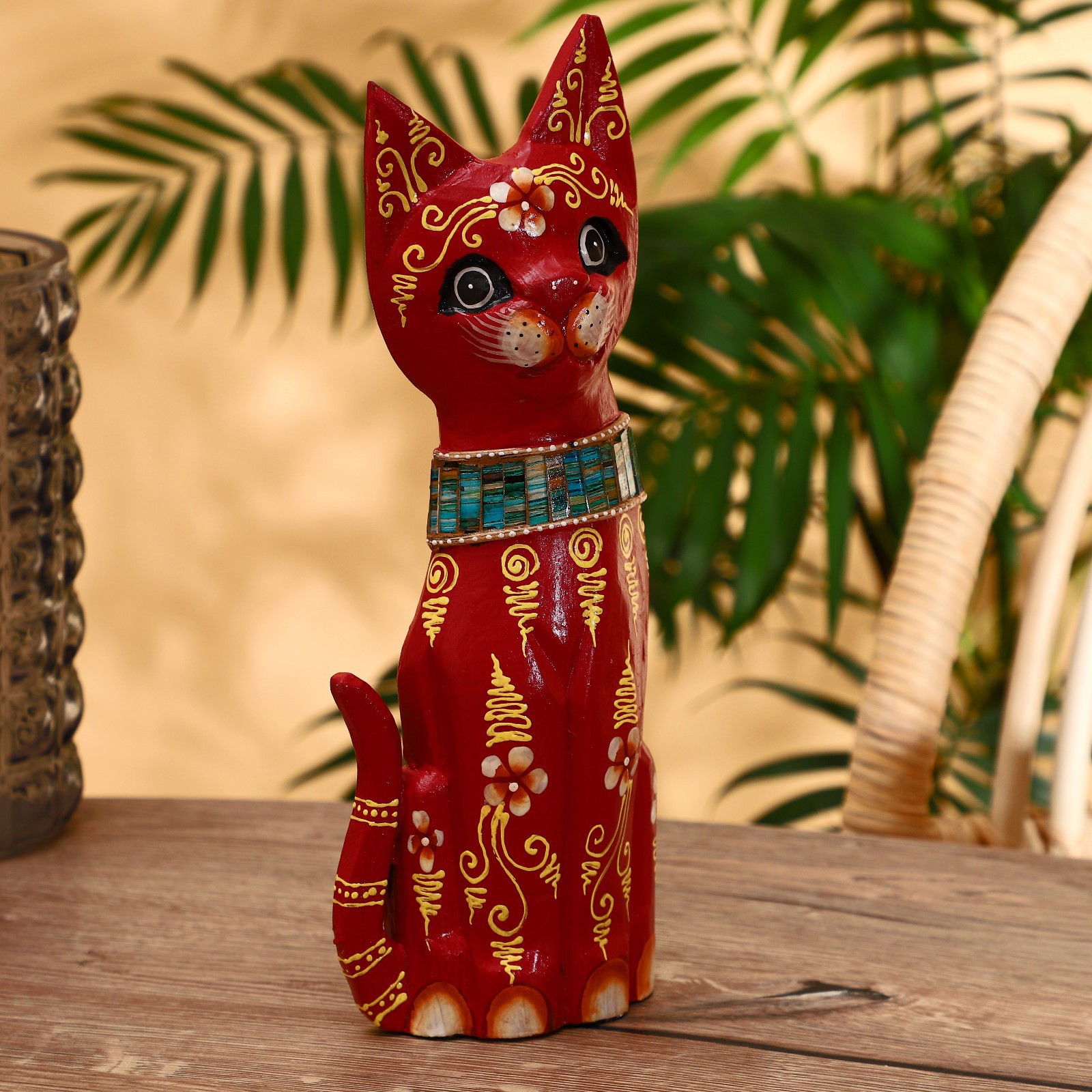 Изображение товара Интерьерный сувенир "Кошка с расписными ушками" 30 см