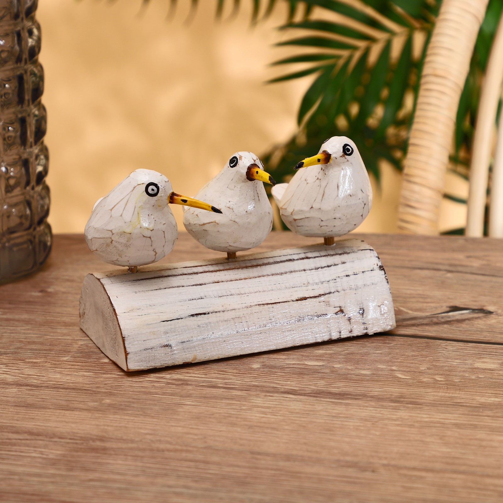 Изображение товара Интерьерный сувенир "Птички на дереве" светлые 18x10x13 см