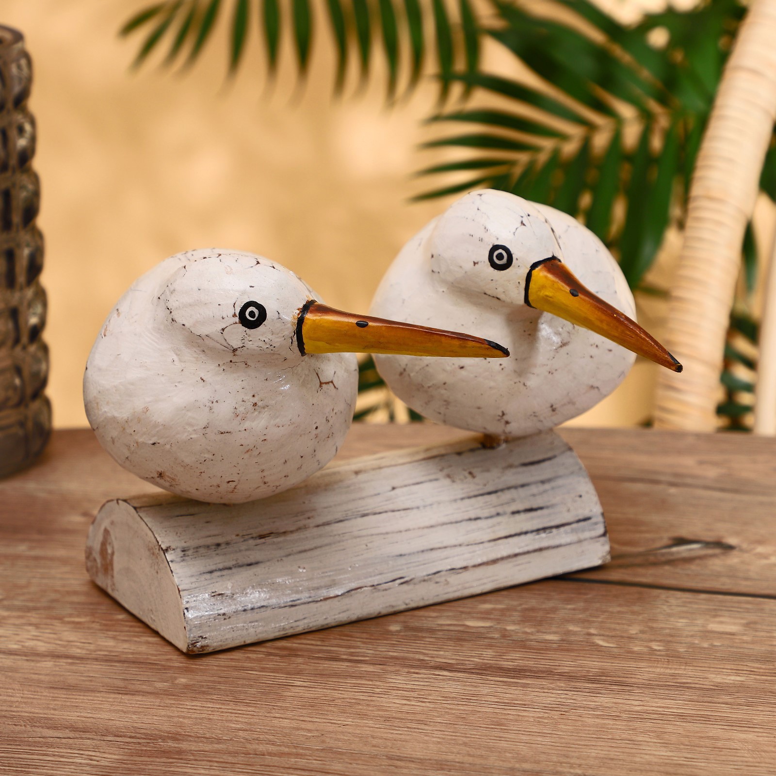 Изображение товара Интерьерный сувенир "Птички на дереве" светлые 28x15x20 см