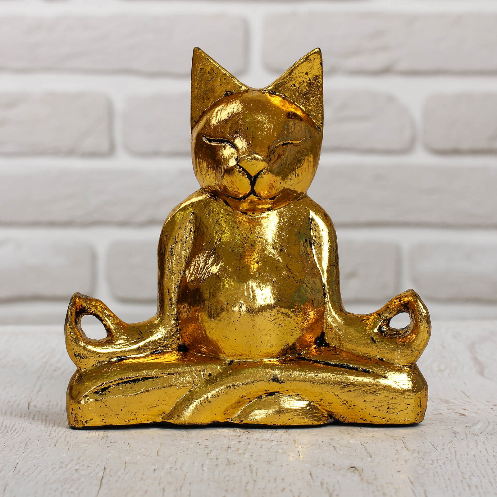 Изображение товара Интерьерный сувенир "Кот йог" 15x6.5x15 см