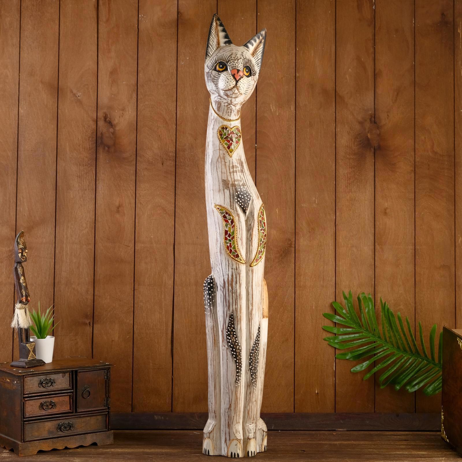 Изображение товара Интерьерный сувенир "Кошка с сердечком" 100x16x7 см