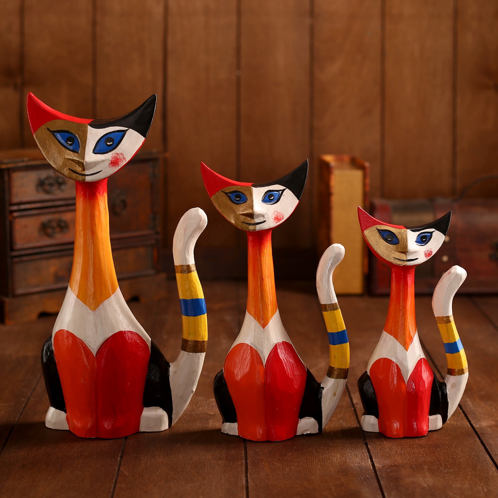 Изображение товара Набор сувениров 3 шт "Кошки" 22x7x30 см