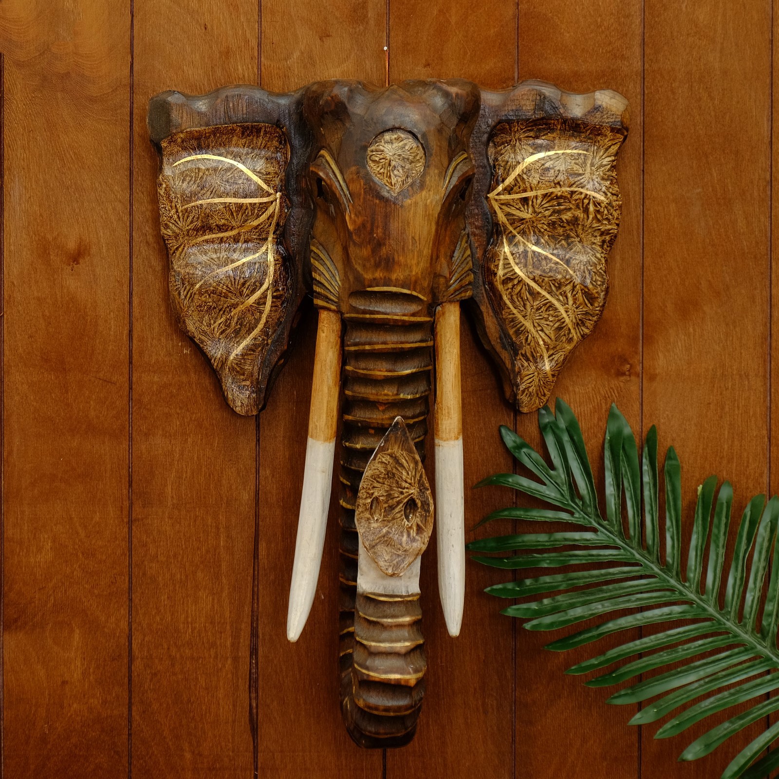 Изображение товара Панно "Голова слона" тёмное 50 см