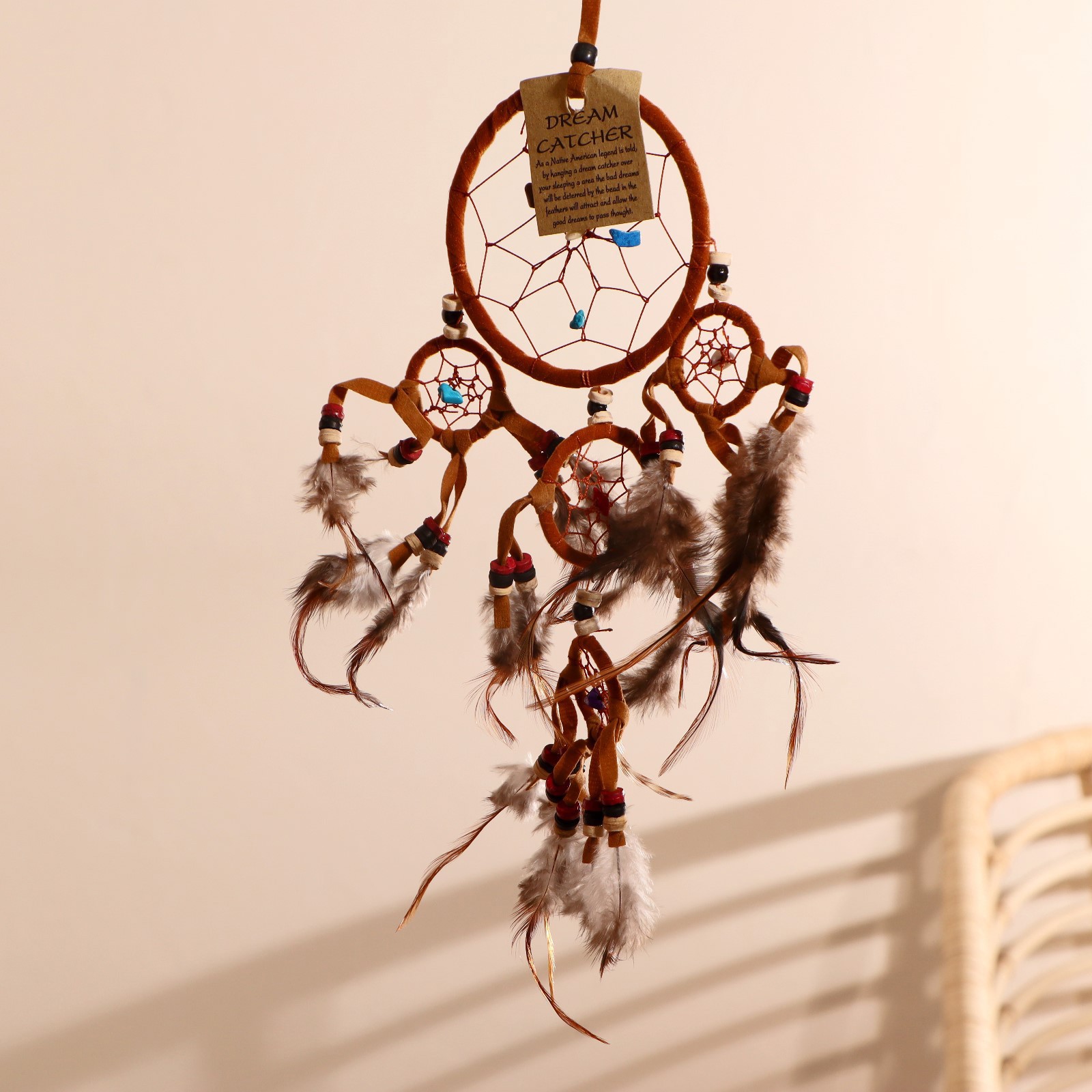 Изображение товара Ловец снов "Пять коричневых колец" 0.7x15x40 см