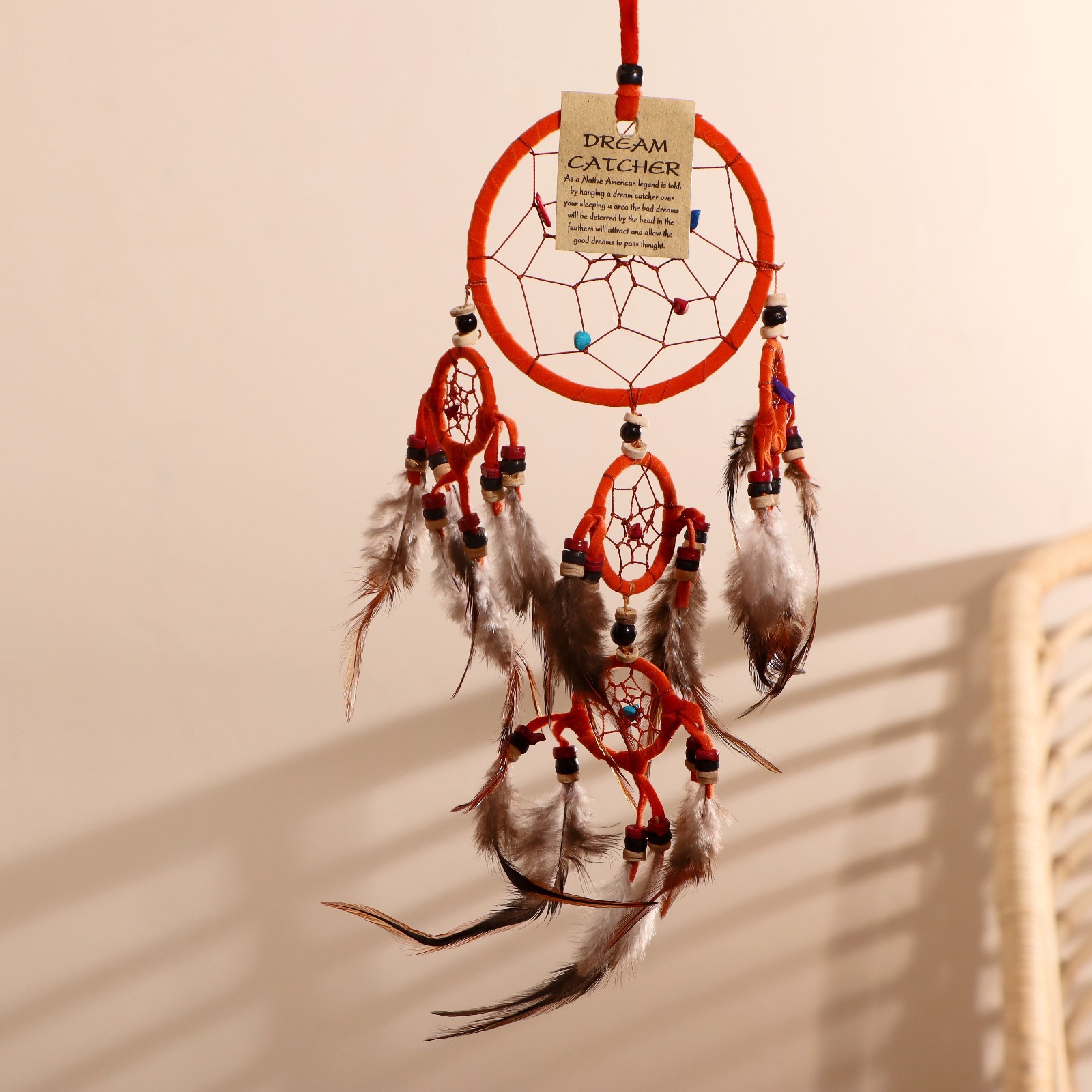 Изображение товара Ловец снов "Пять оранжевых колец" 0.7x15x40 см