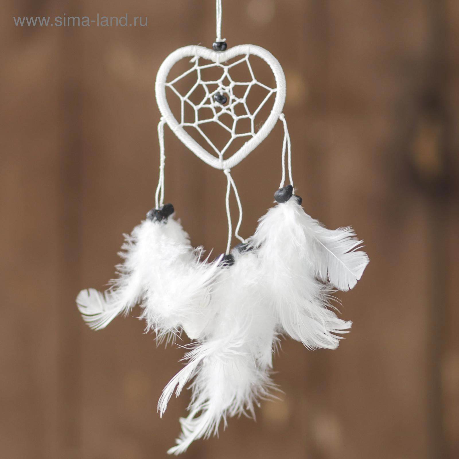 Изображение товара Ловец снов "Сердце белое" 0.5x7x25 см
