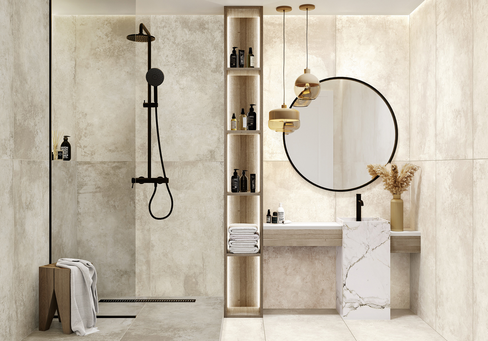 Изображение товара Керамогранит Alma Ceramica GFU114GRD04R 570x1140мм белый