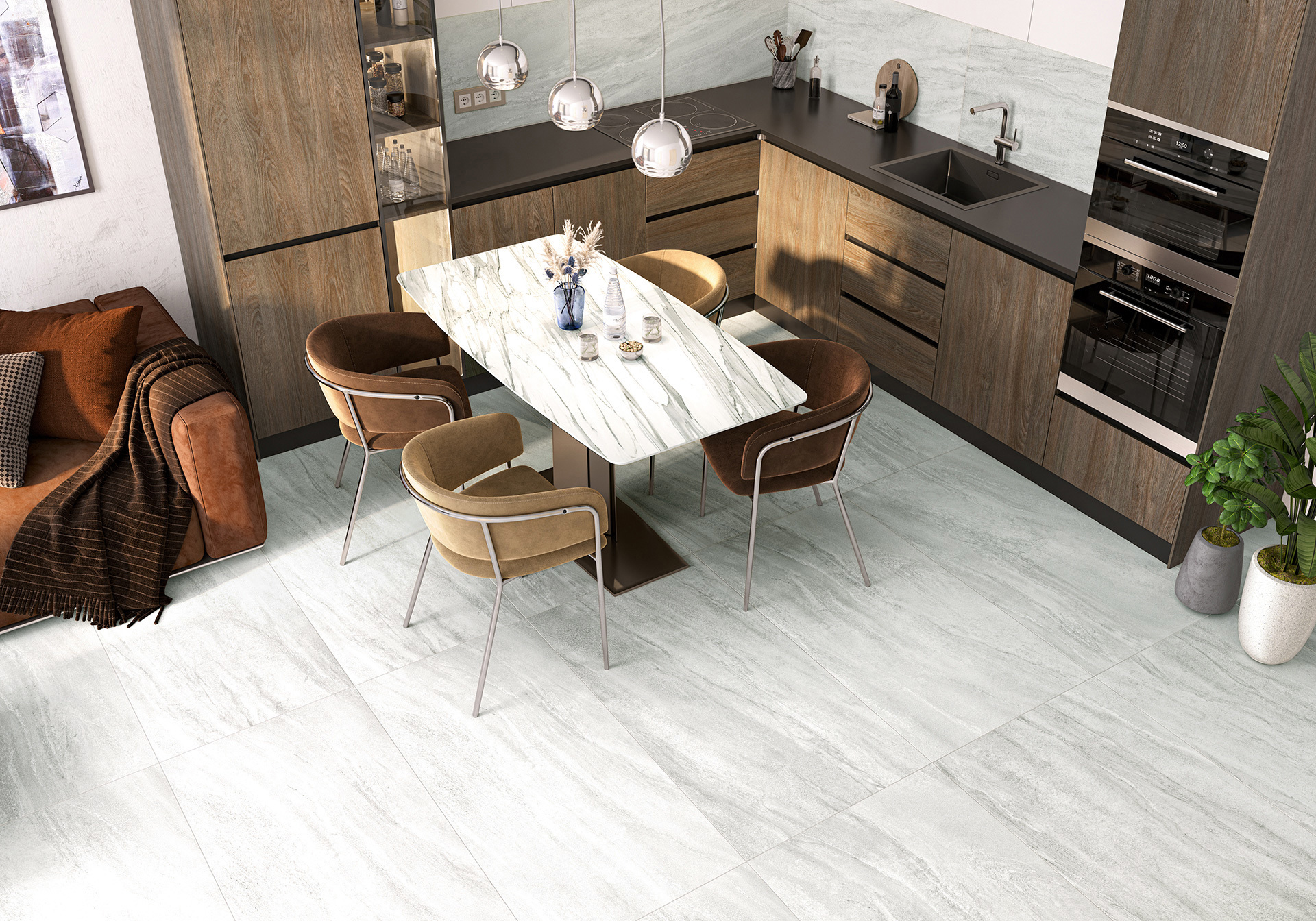 Изображение товара Керамогранит Alma Ceramica Capriani 570x1140 мм серый 1.29 м²