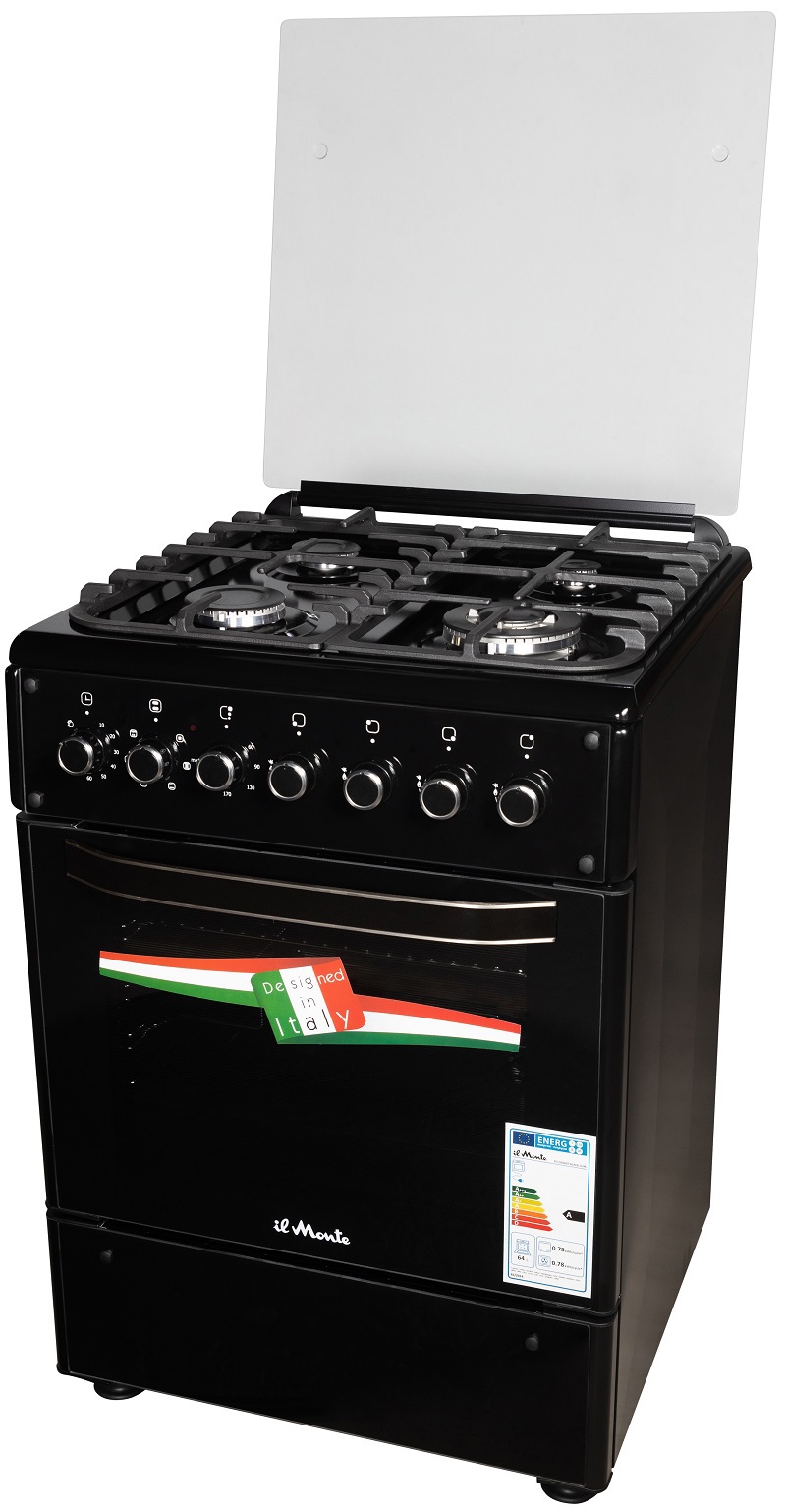 Изображение товара Газовая плита с духовкой Il monte FO-GE6007 60x85x60 см черный