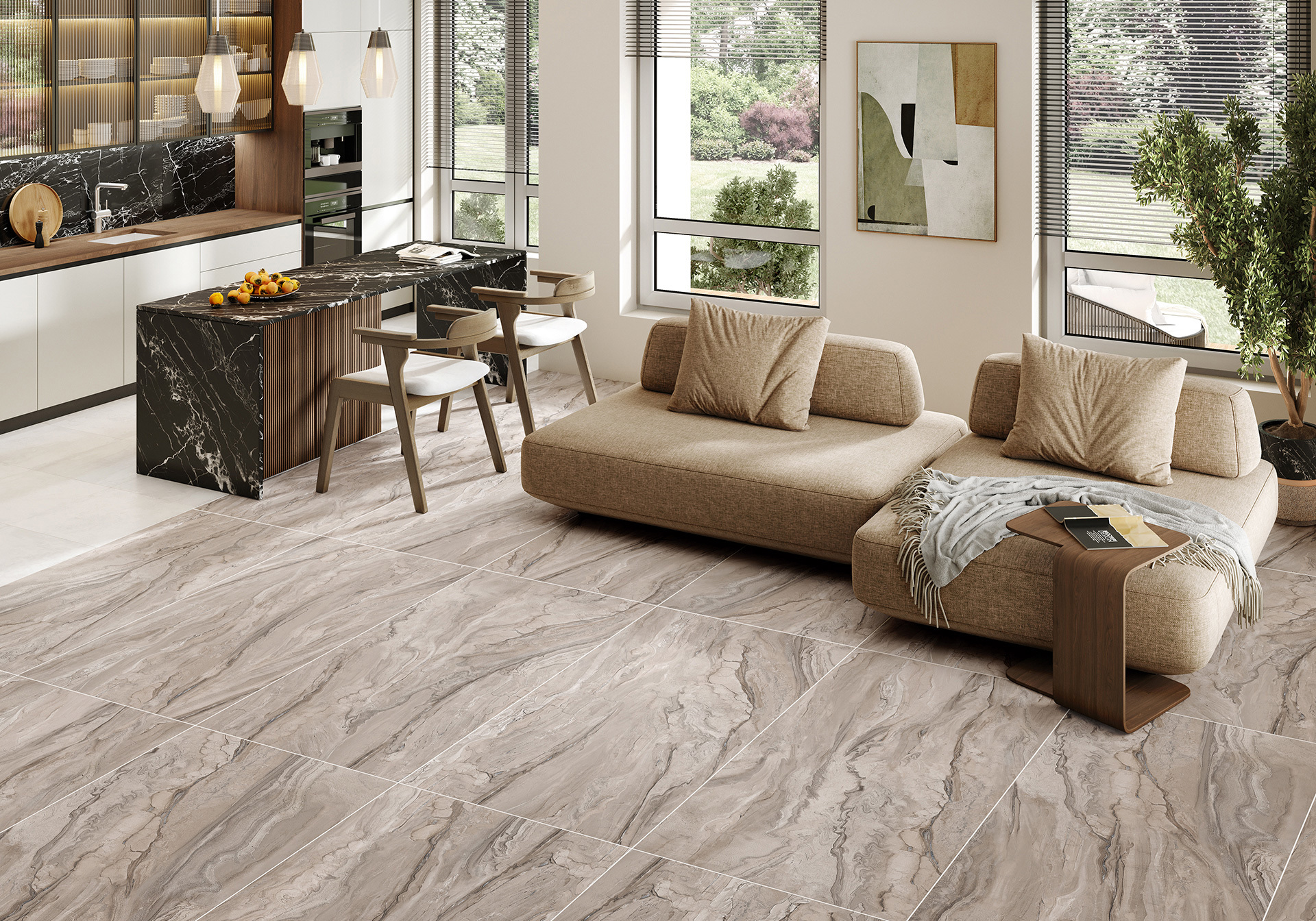 Изображение товара Керамогранит Alma ceramica Arcadia GFA114ARC40L 57x114 см коричневый