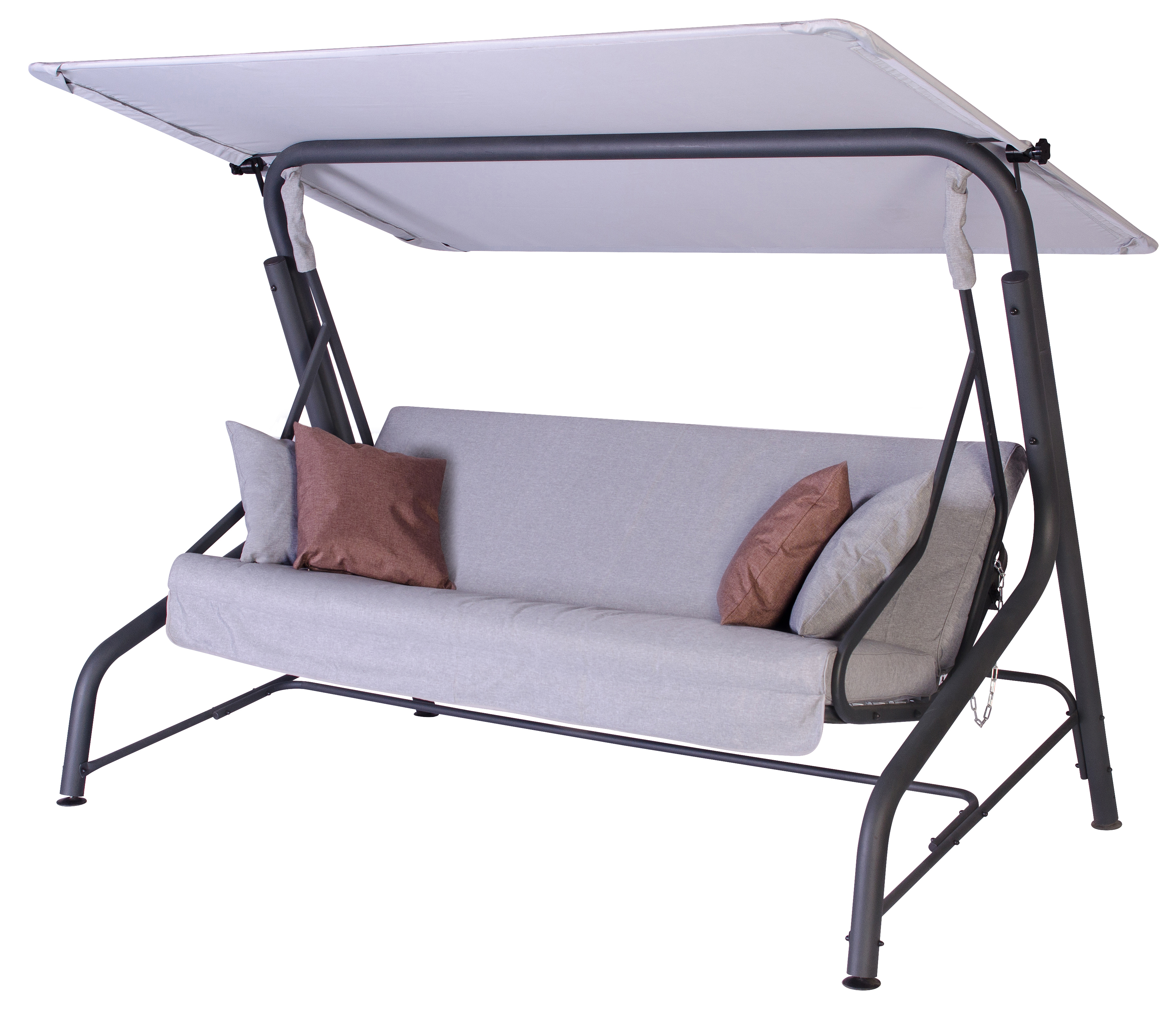 Изображение товара Садовые качели Удачная мебель Лофт 4-х местные бордовые