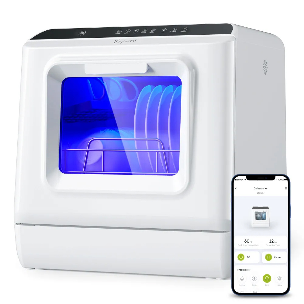 Изображение товара Посудомоечная машина Kyvol dw-ct200b 42.8 см 5 программ цвет белый