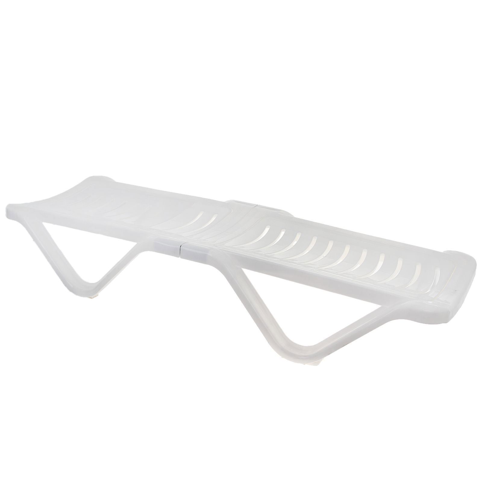 Изображение товара Шезлонг складной Simaland 1350940 192 см х 63 см х 32 см пластик/пластик белый