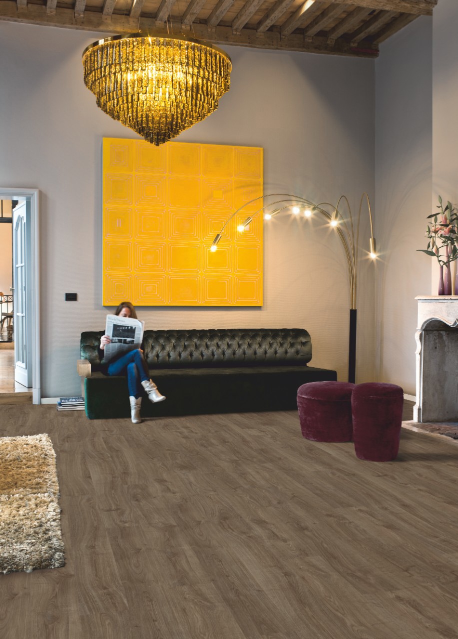 Изображение товара Ламинат Quick Step Eligna Дуб тёмно-коричневый промасленный 32 класс толщина 8 мм 1.722 м²