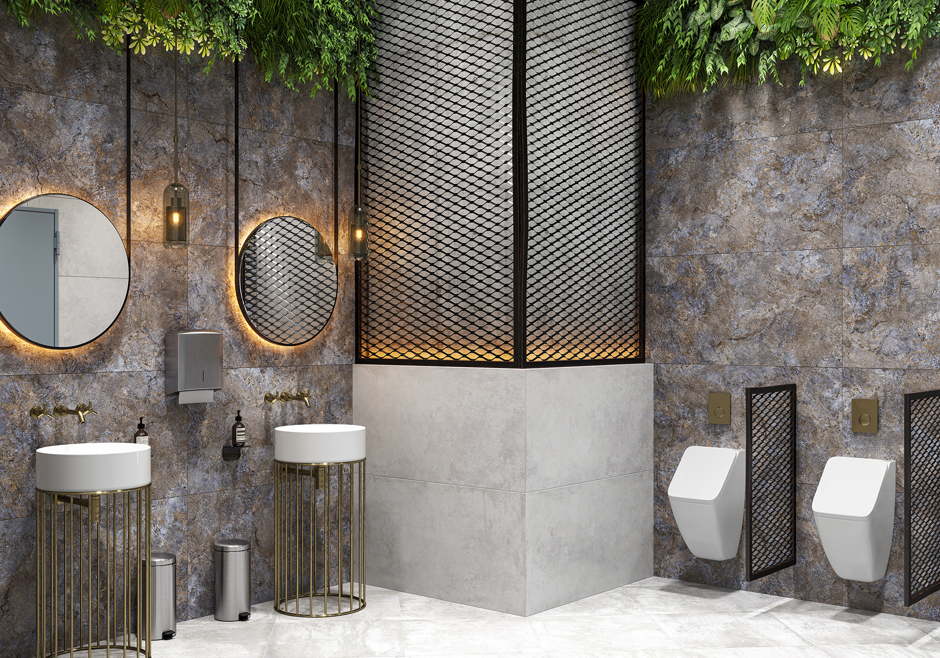 Изображение товара Керамогранит Alma Ceramica Indastrio 114x57 см коричнево-серый