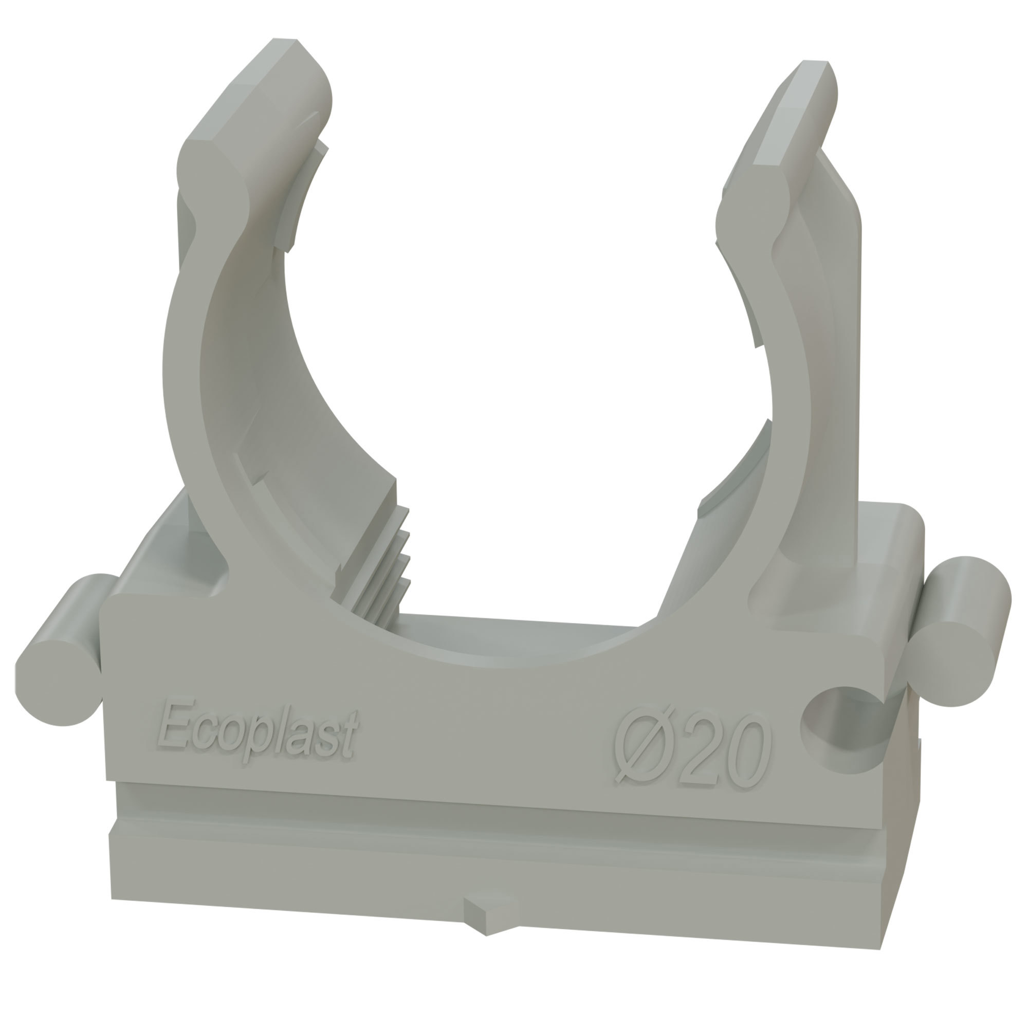 Изображение товара Держатель-клипса для пистолета Экопласт D20 мм цвет серый 50 шт.