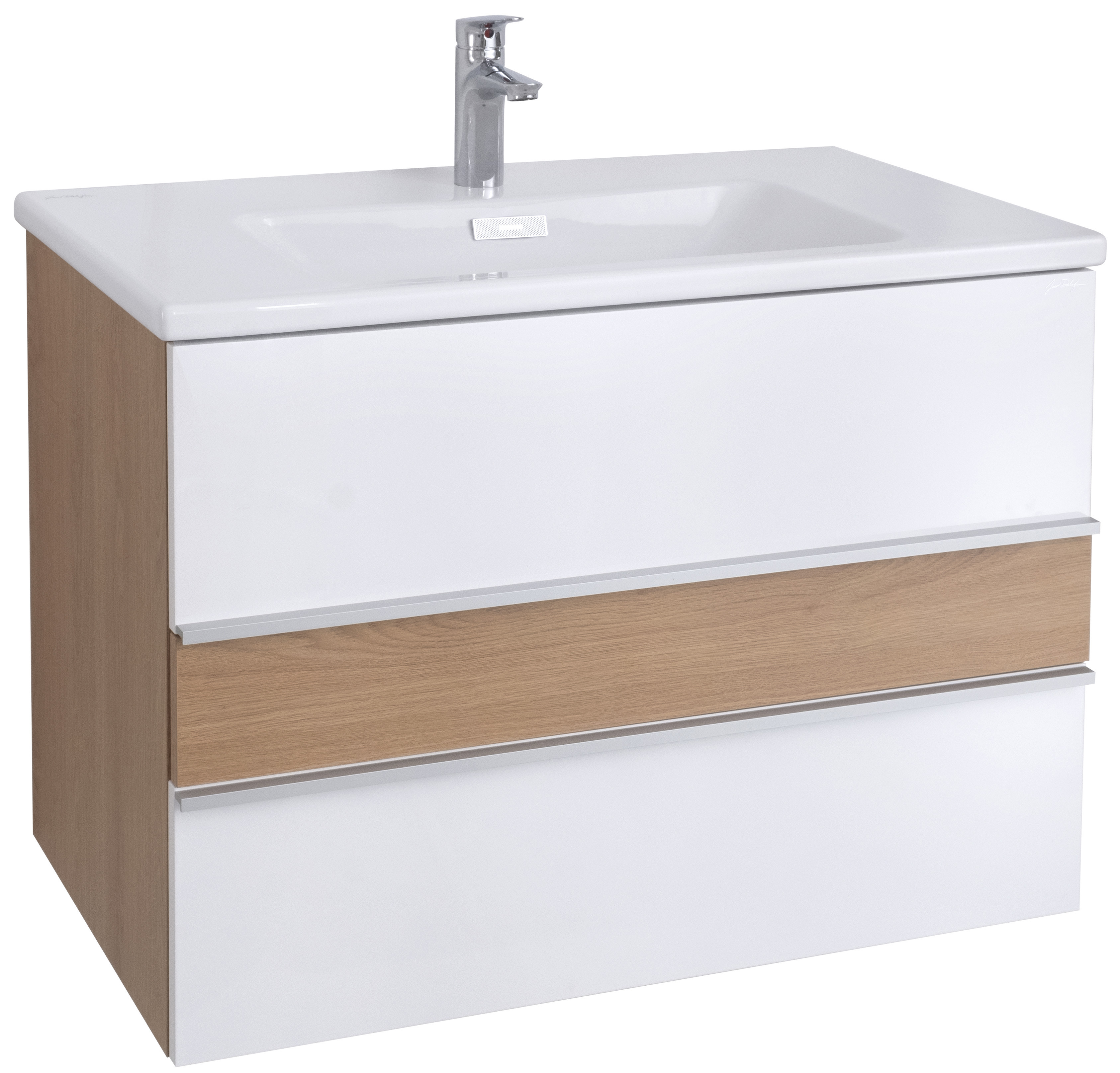 Изображение товара Тумба под раковину подвесная Jacob Delafon Lucien 80 см цвет белый меламин