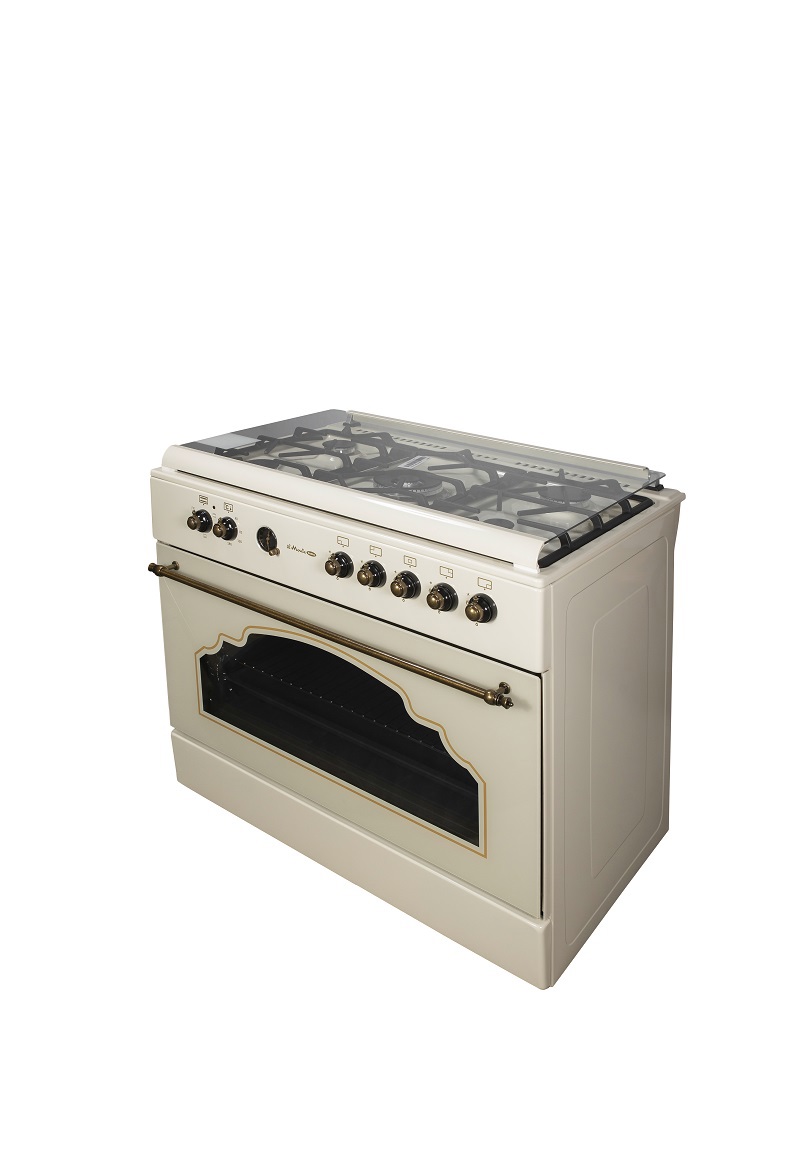 Изображение товара Газовая плита с духовкой IL MONTE FO-GE9007 Ivory Rustico 90x85x60 см бежевый