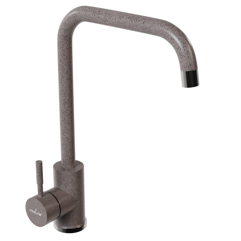 Изображение товара Смеситель для кухни однорычажный Mixline 550649 высота 26.6 см цвет песочный