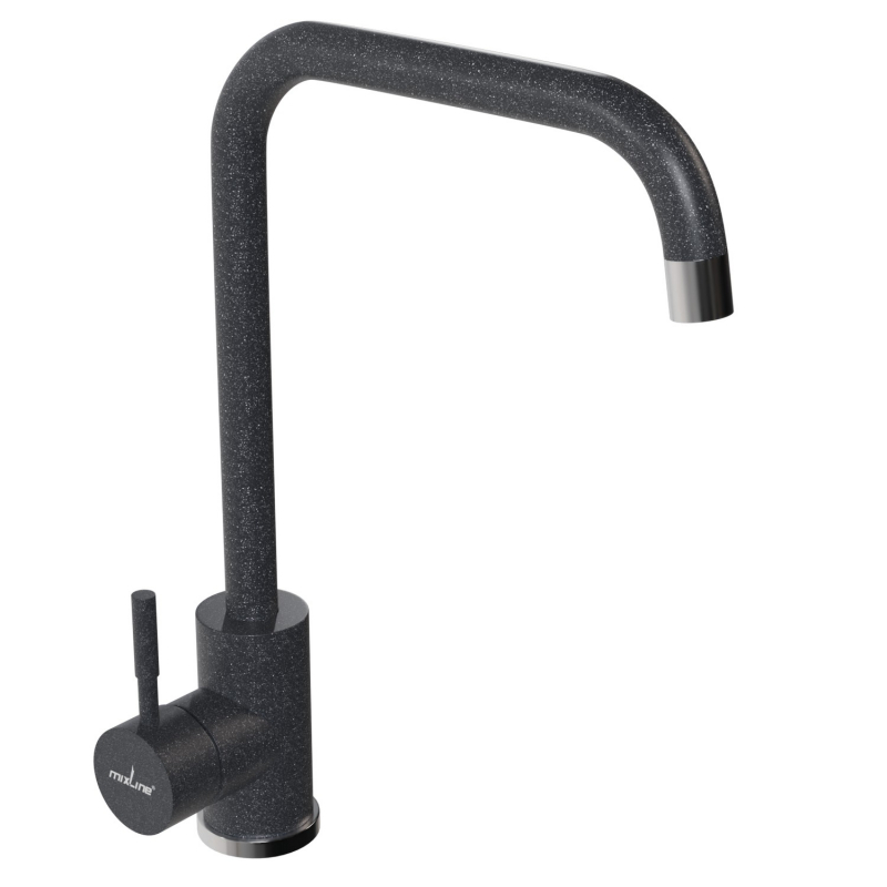 Изображение товара Однорычажный смеситель для кухни Mixline 550655 высота 26.6 см темно-серый