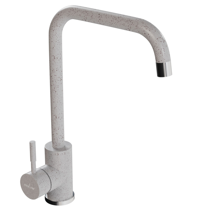 Изображение товара Однорычажный смеситель для кухни Mixline 550658 бежевый высота 26.6 см