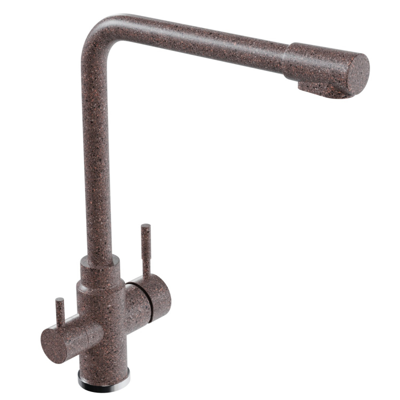 Изображение товара Смеситель кухонный однорычажный Mixline 550666 высота 32.4 см коричневый